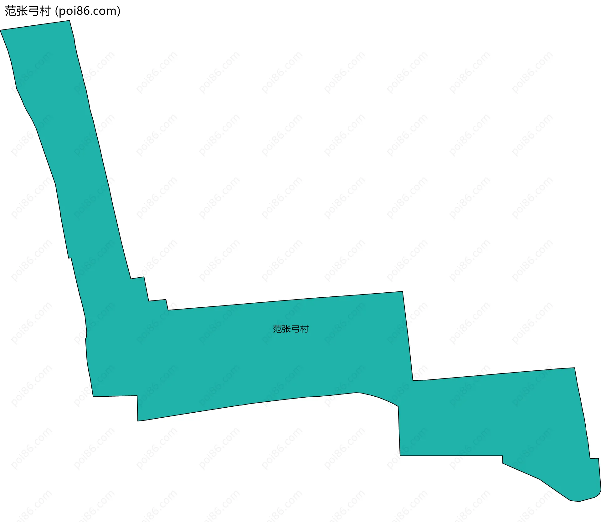 范张弓村边界地图