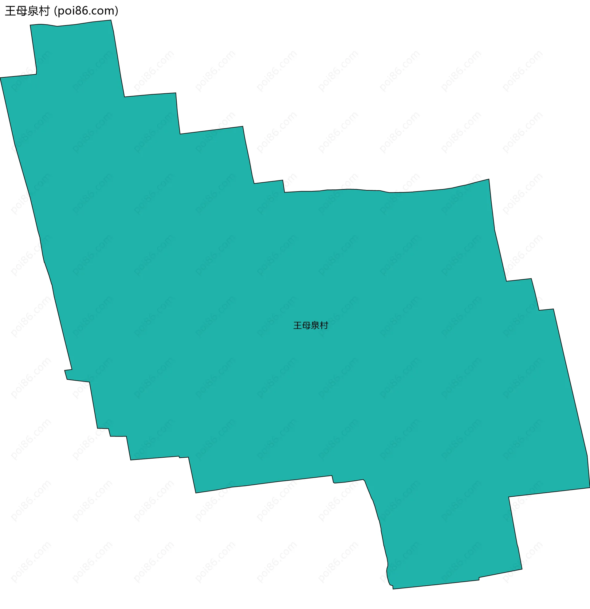 王母泉村边界地图