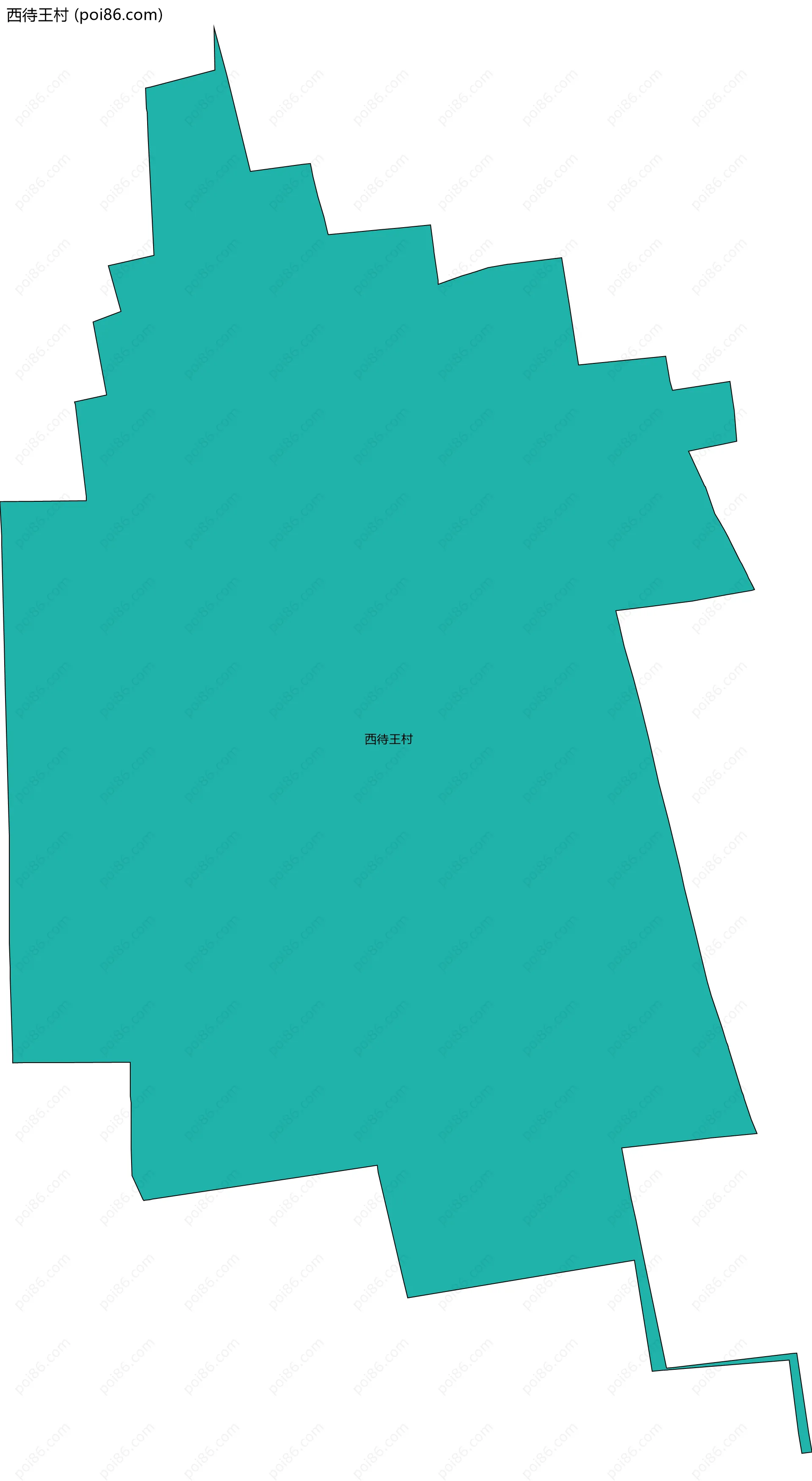 西待王村边界地图