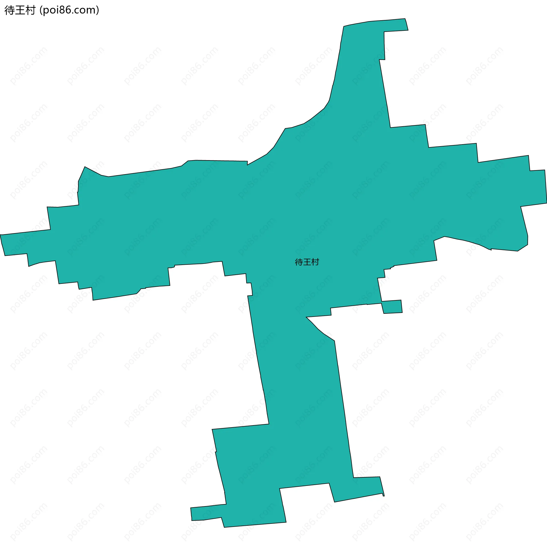 待王村边界地图