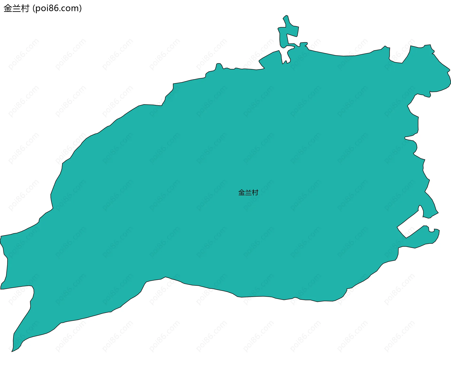 金兰村边界地图