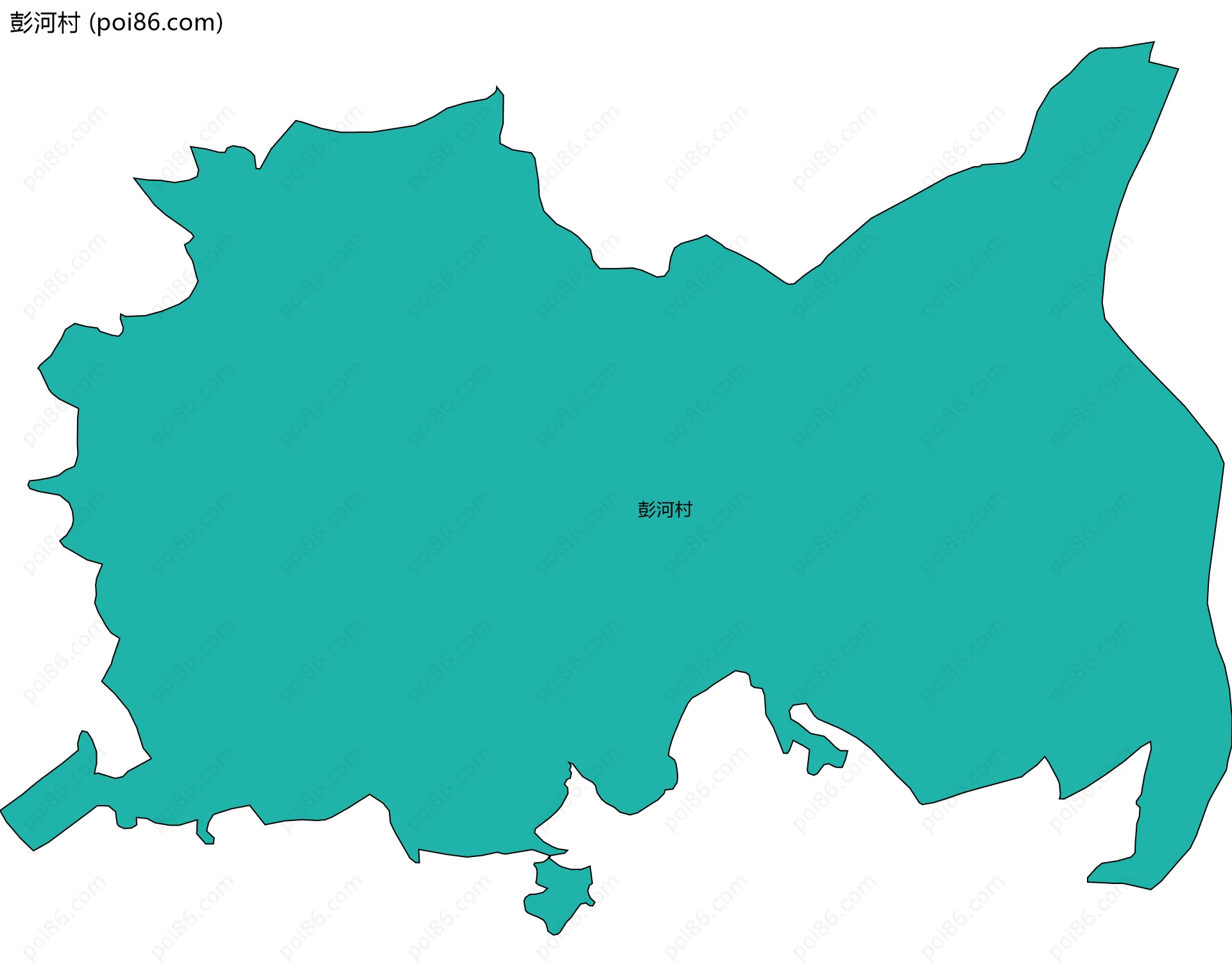 彭河村边界地图