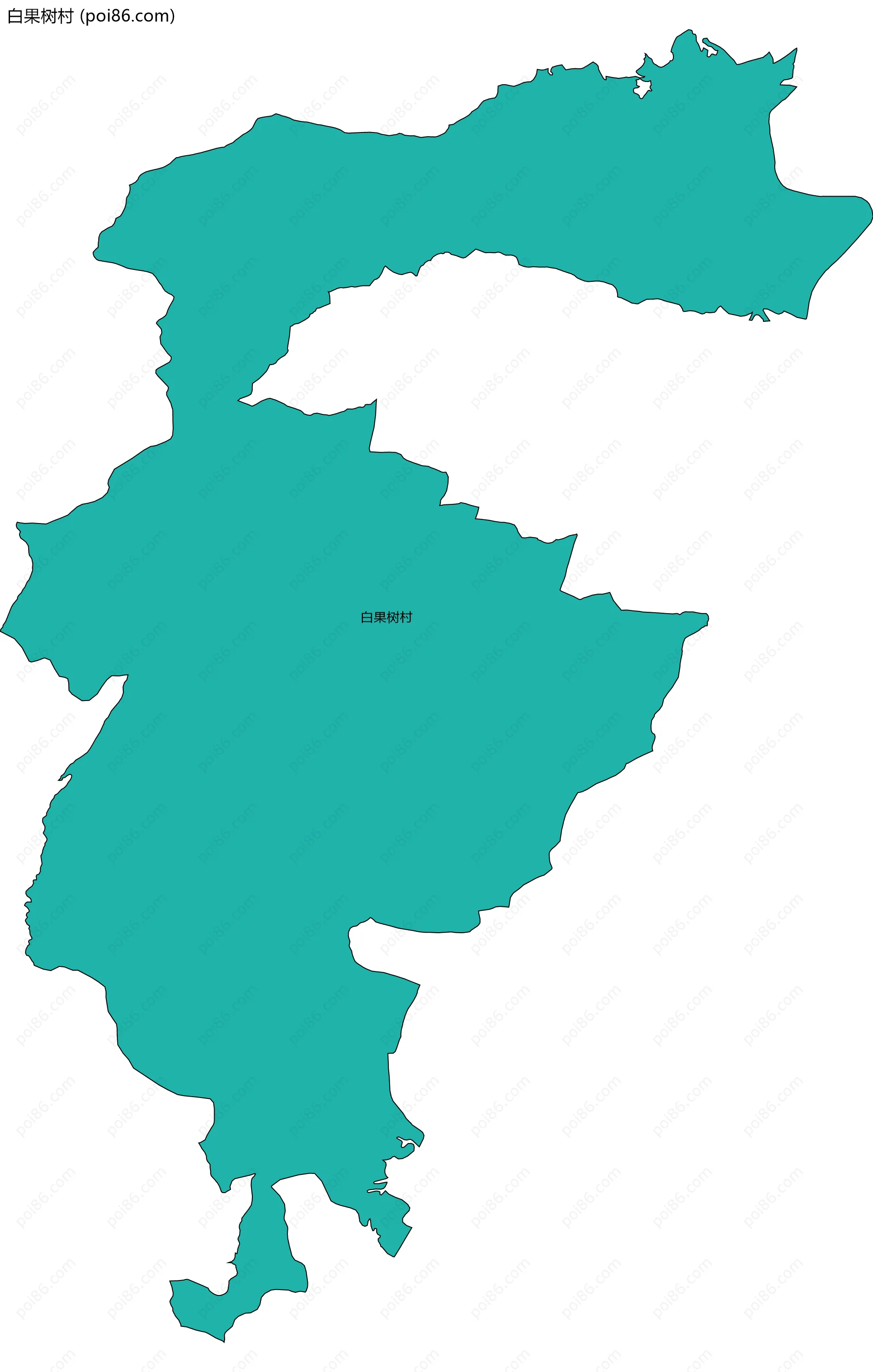 白果树村边界地图