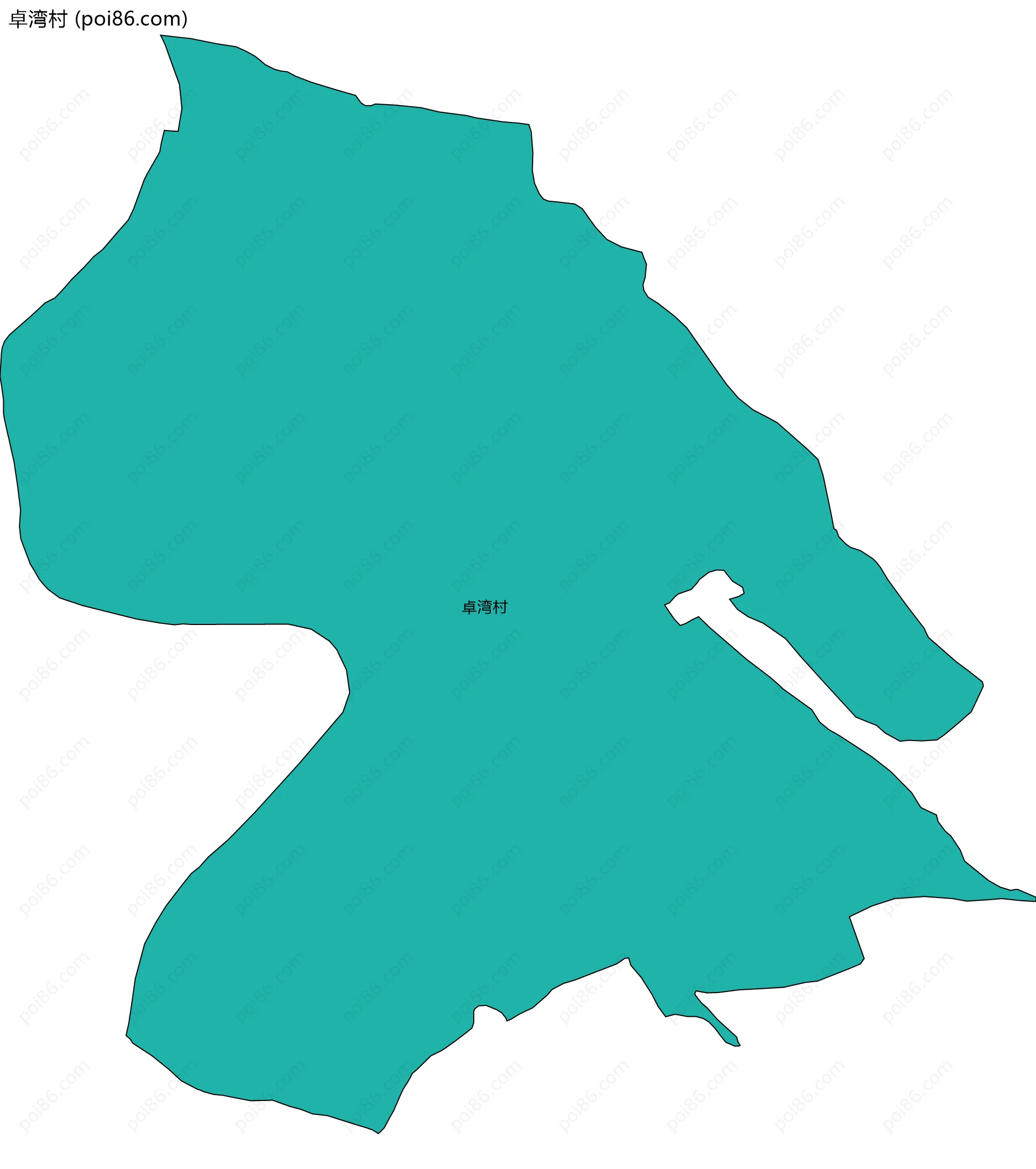 卓湾村边界地图