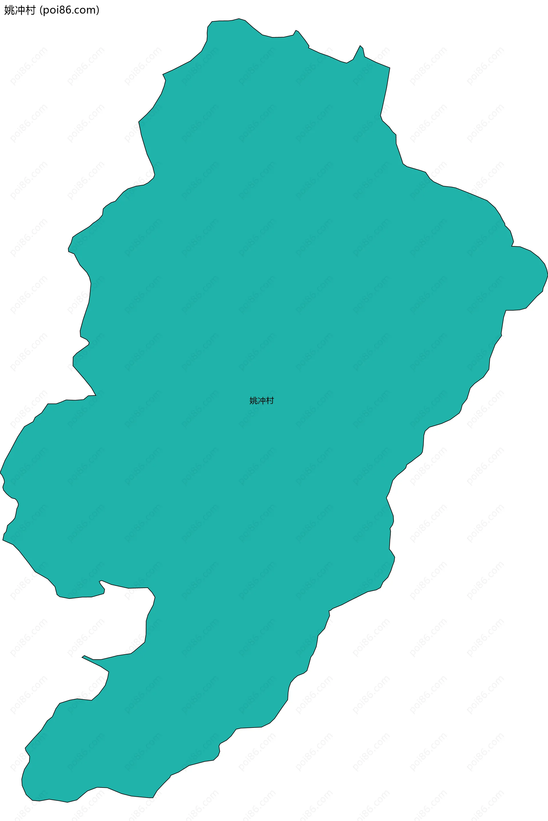 姚冲村边界地图