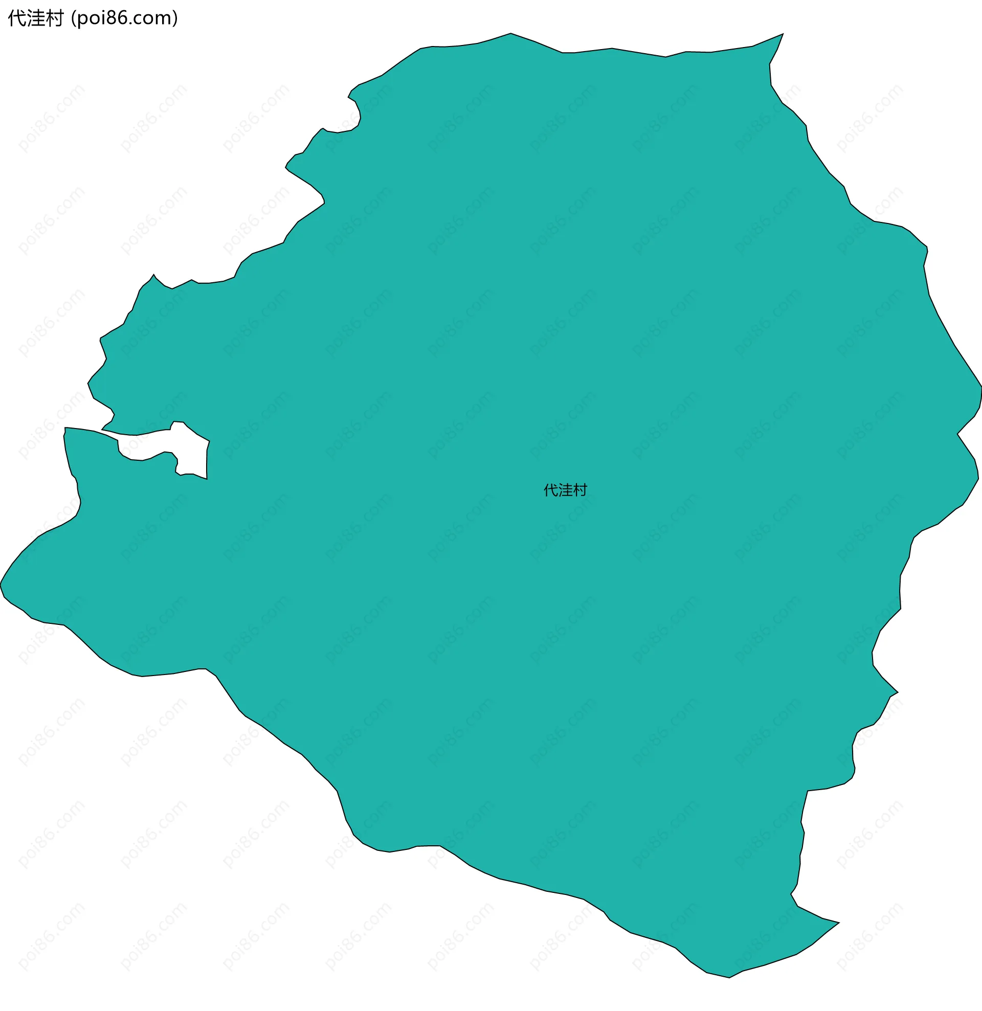 代洼村边界地图