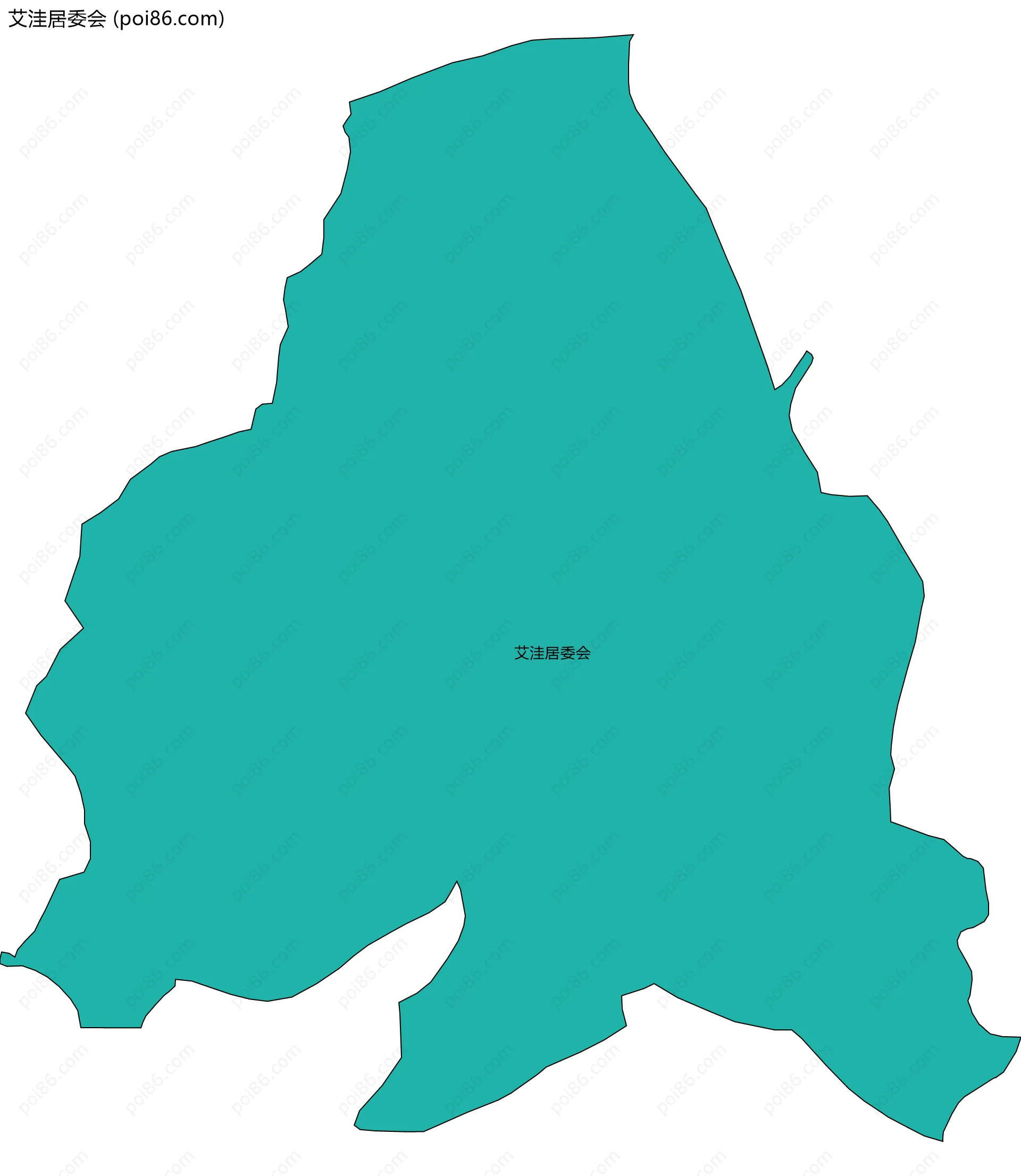 艾洼居委会边界地图