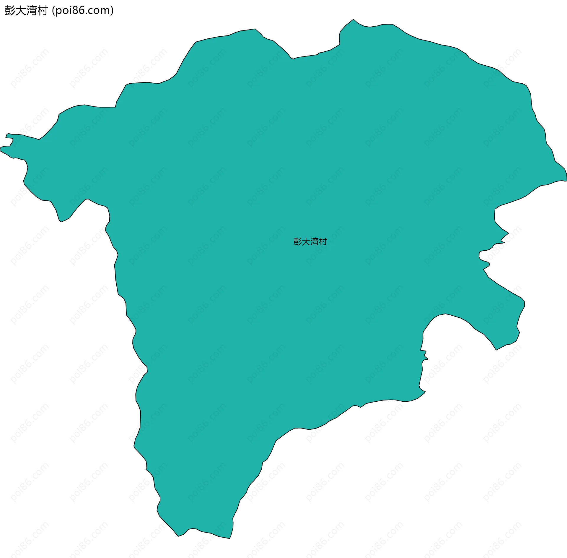 彭大湾村边界地图