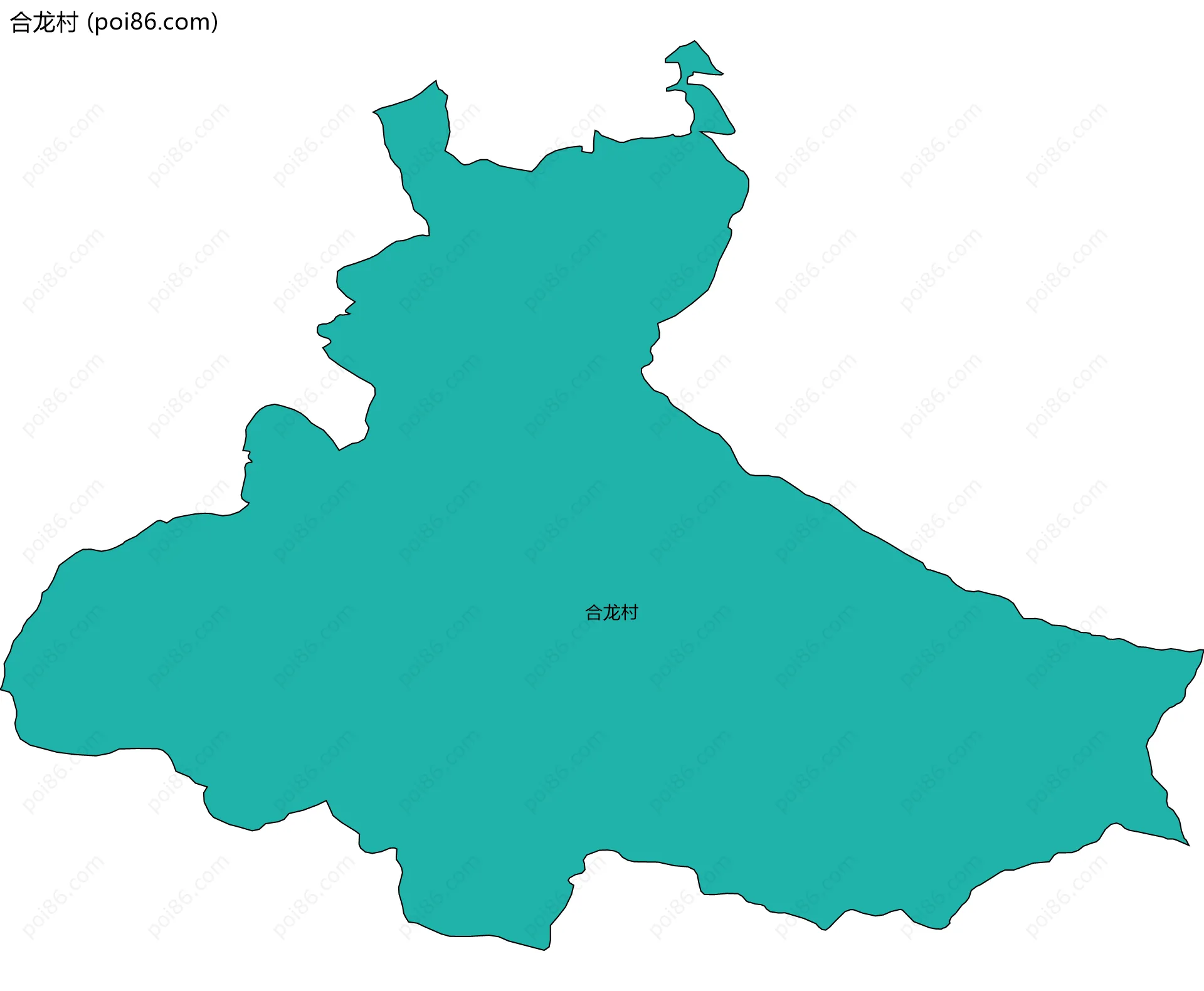 合龙村边界地图