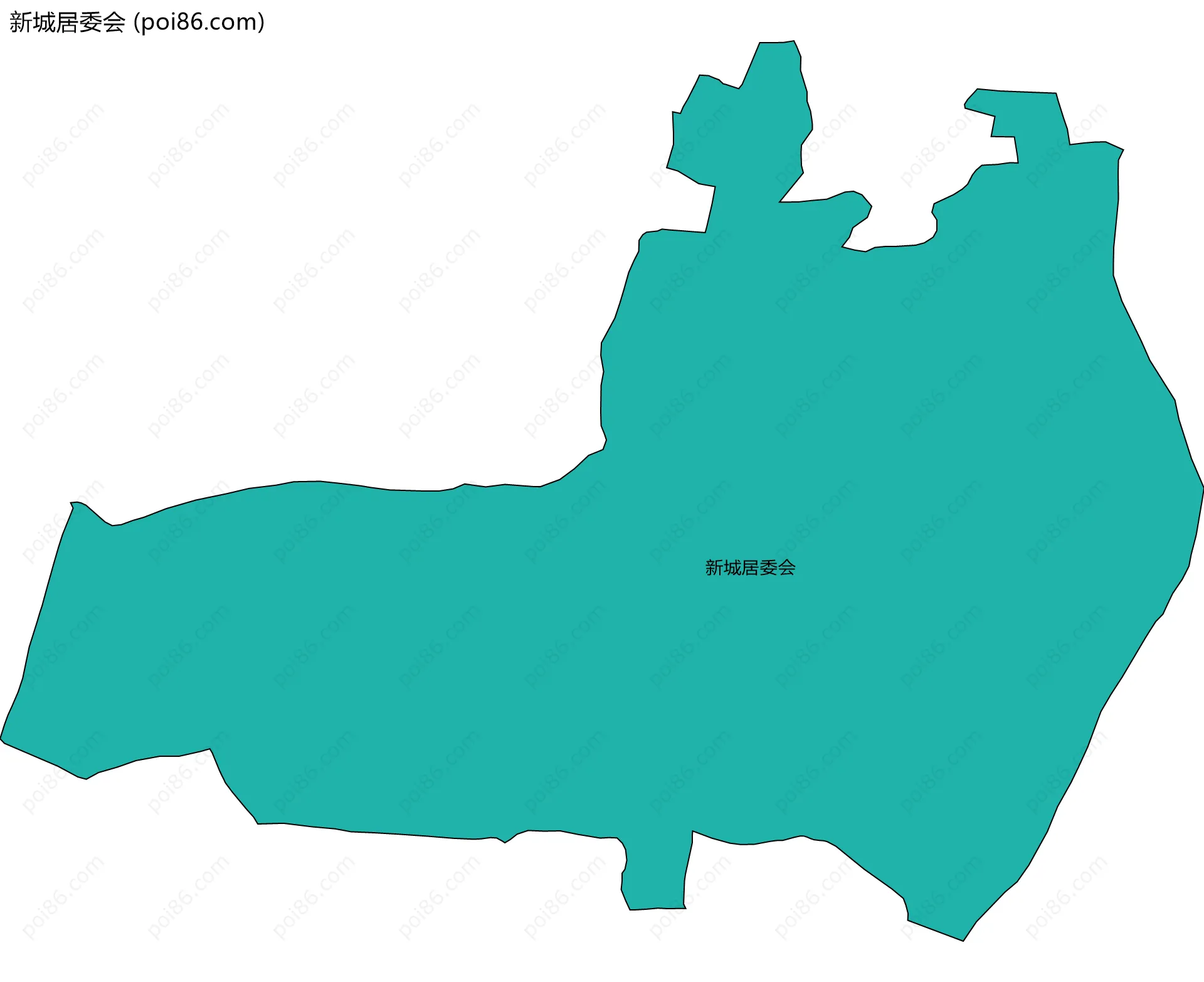 新城居委会边界地图