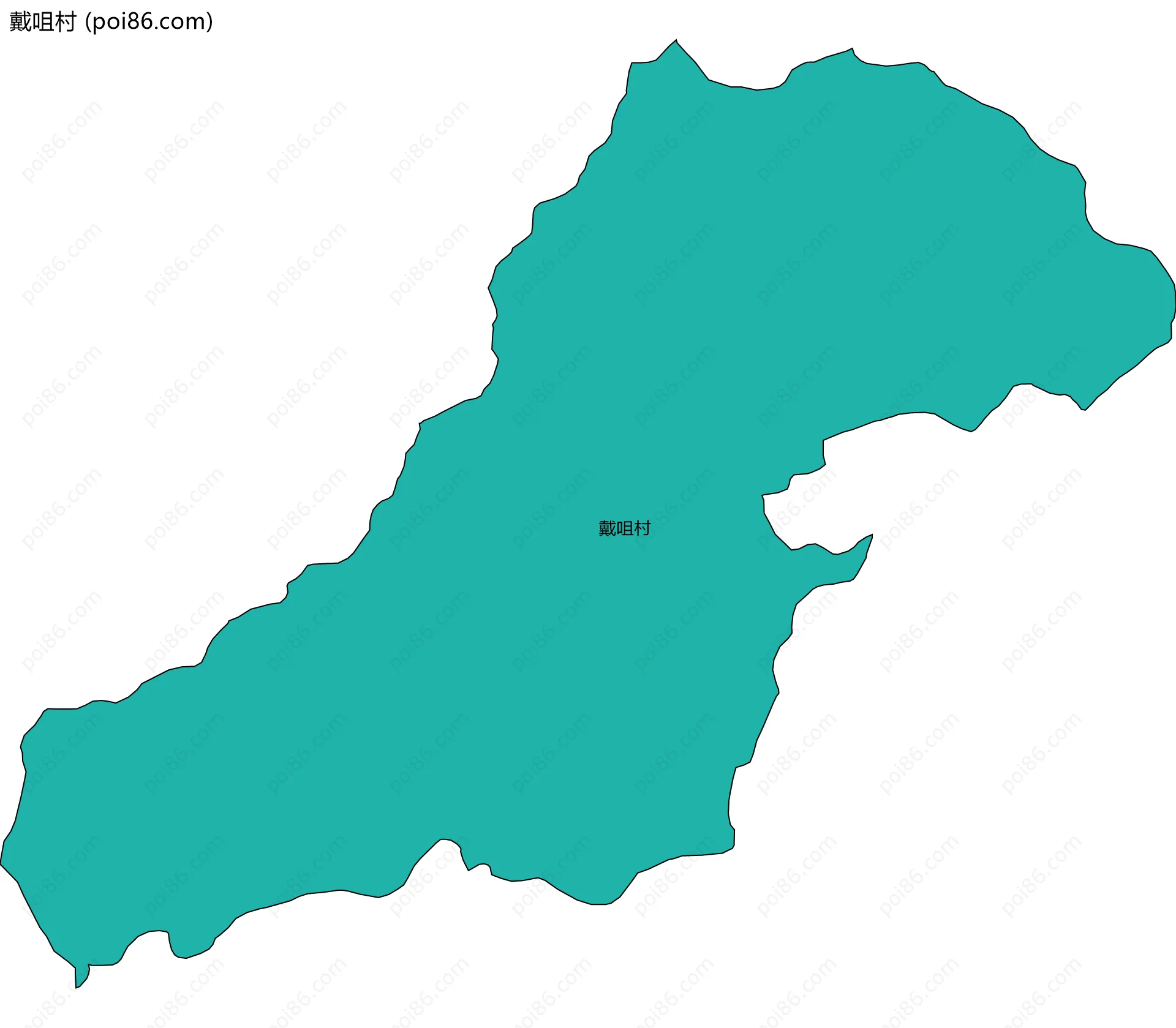 戴咀村边界地图