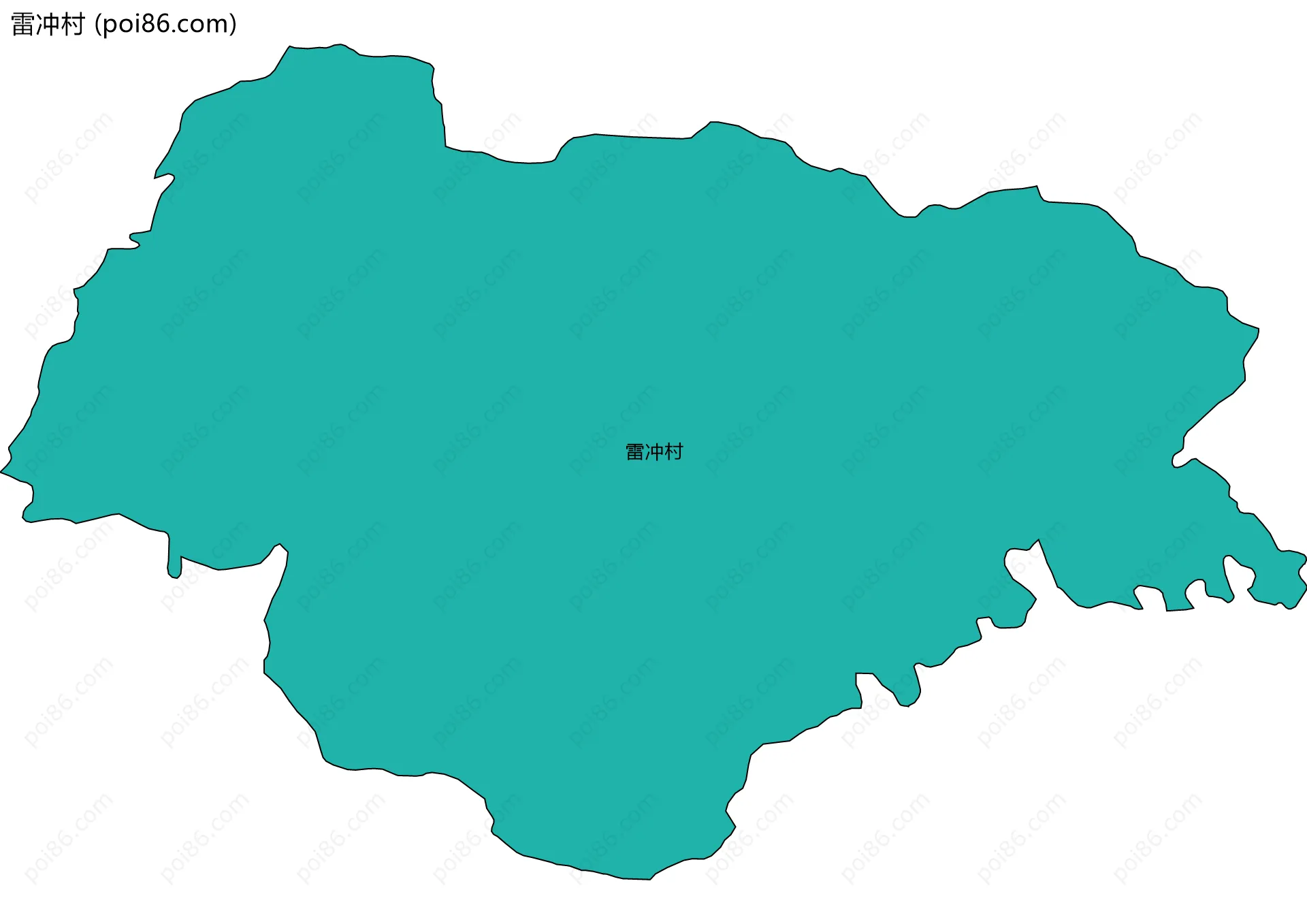 雷冲村边界地图