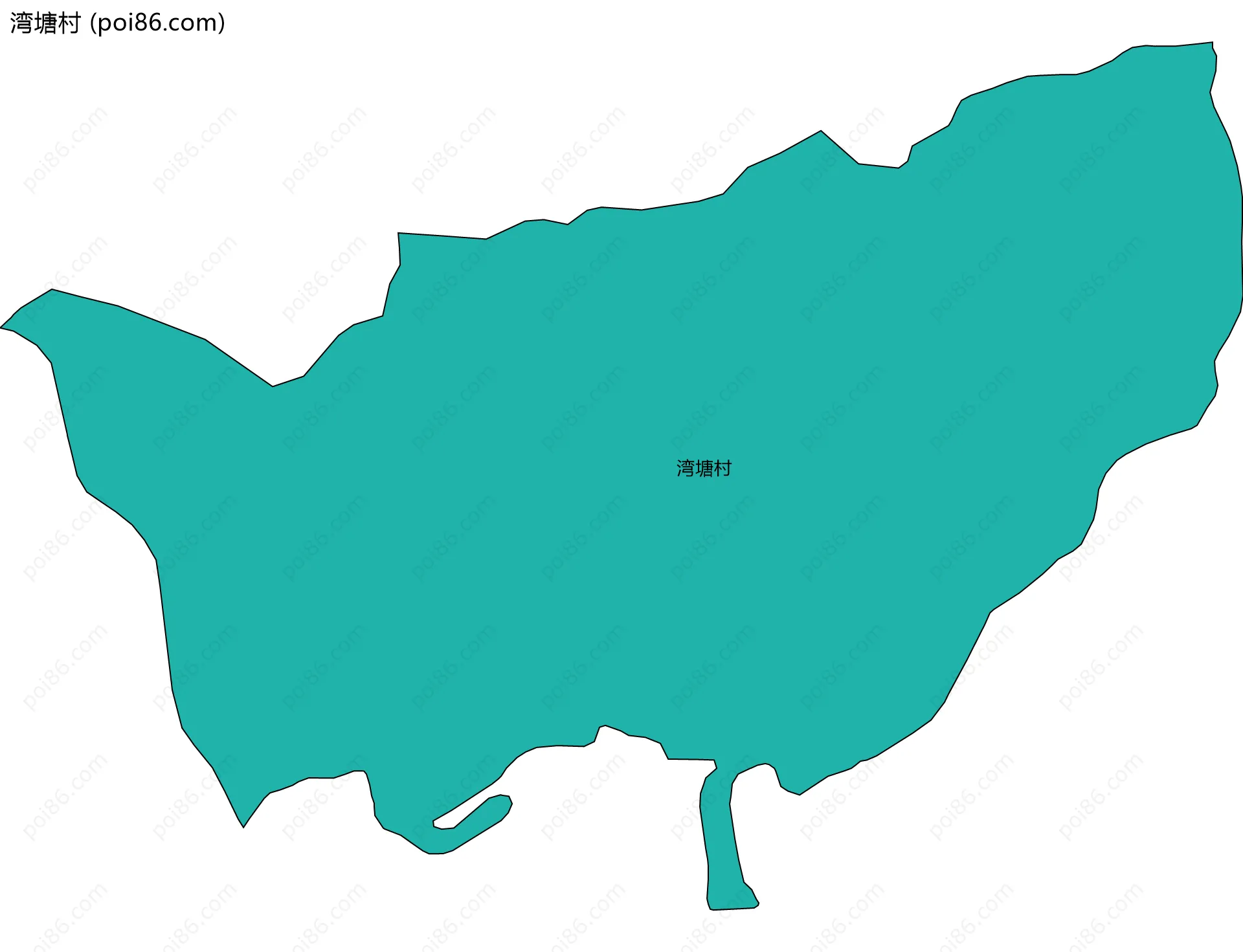 湾塘村边界地图