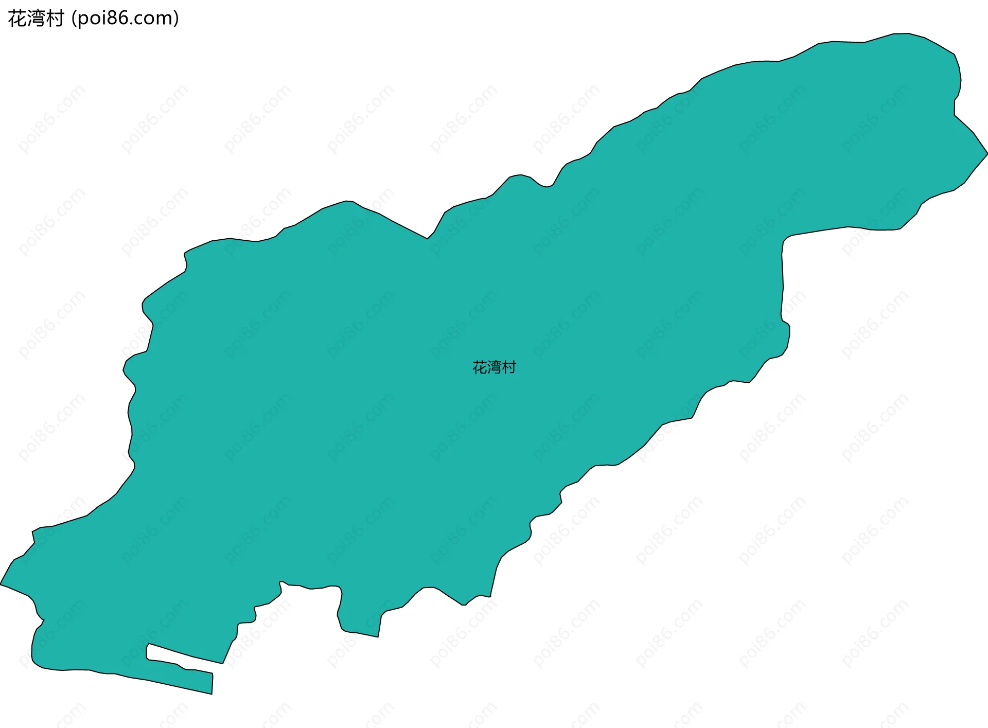 花湾村边界地图