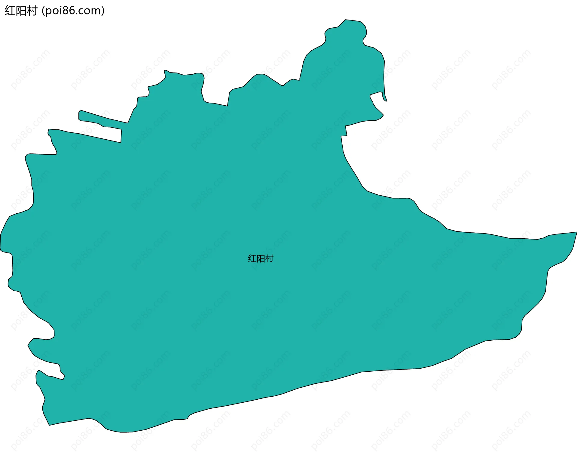 红阳村边界地图