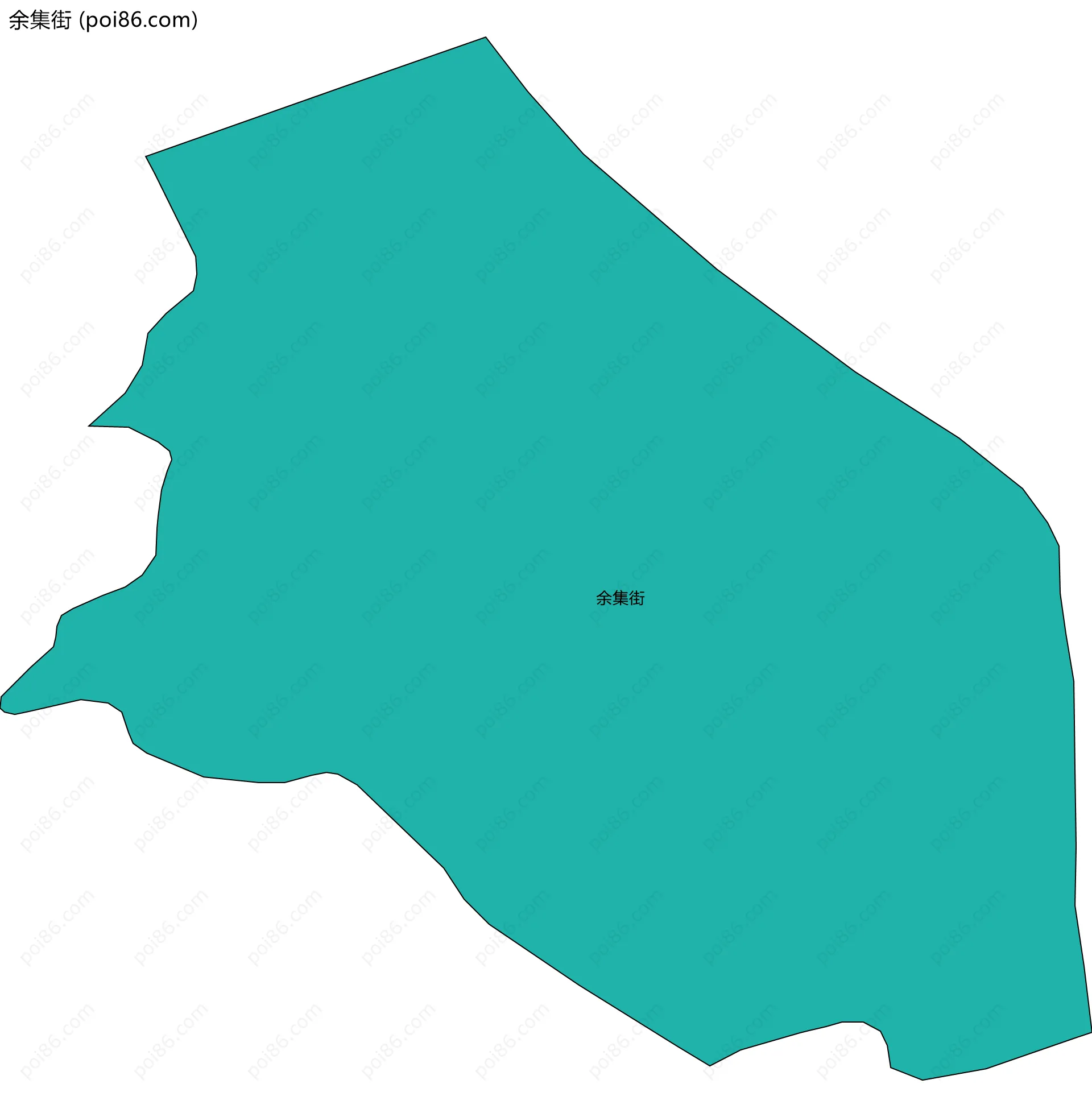 余集街边界地图