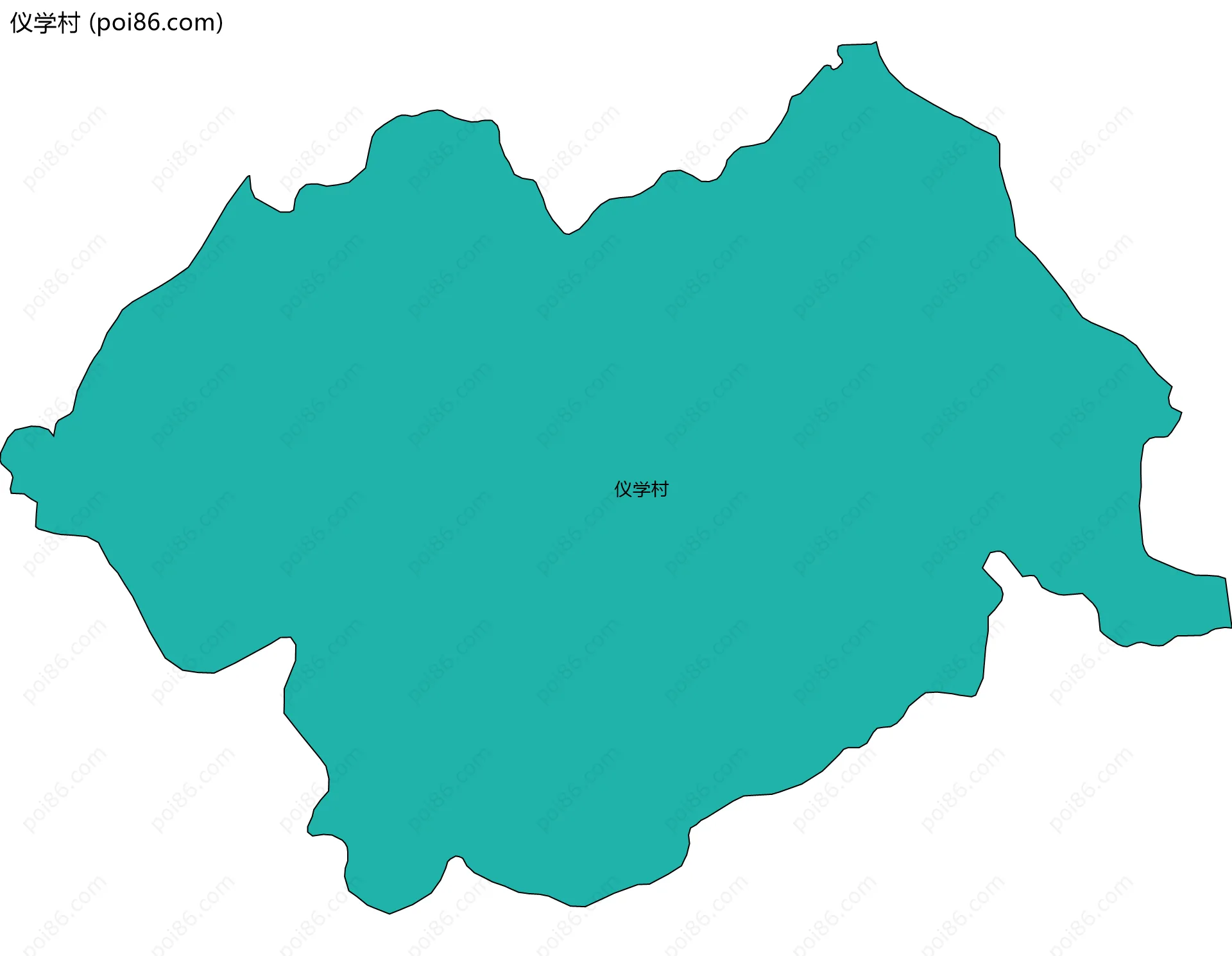 仪学村边界地图