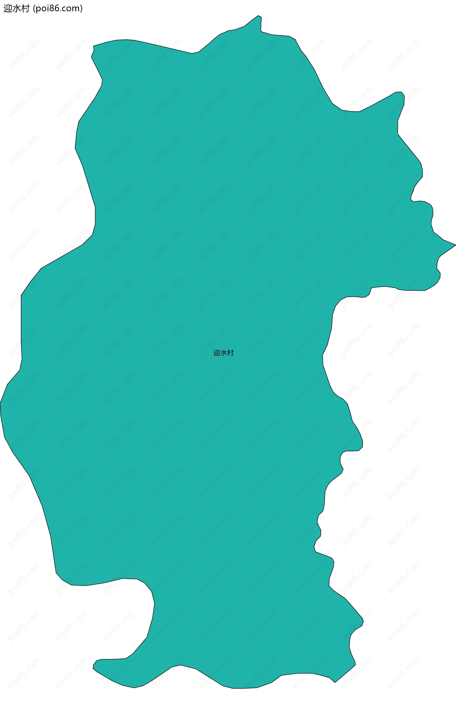 迎水村边界地图