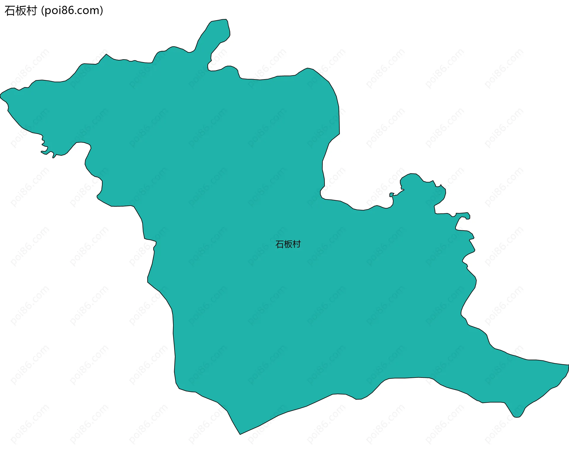 石板村边界地图