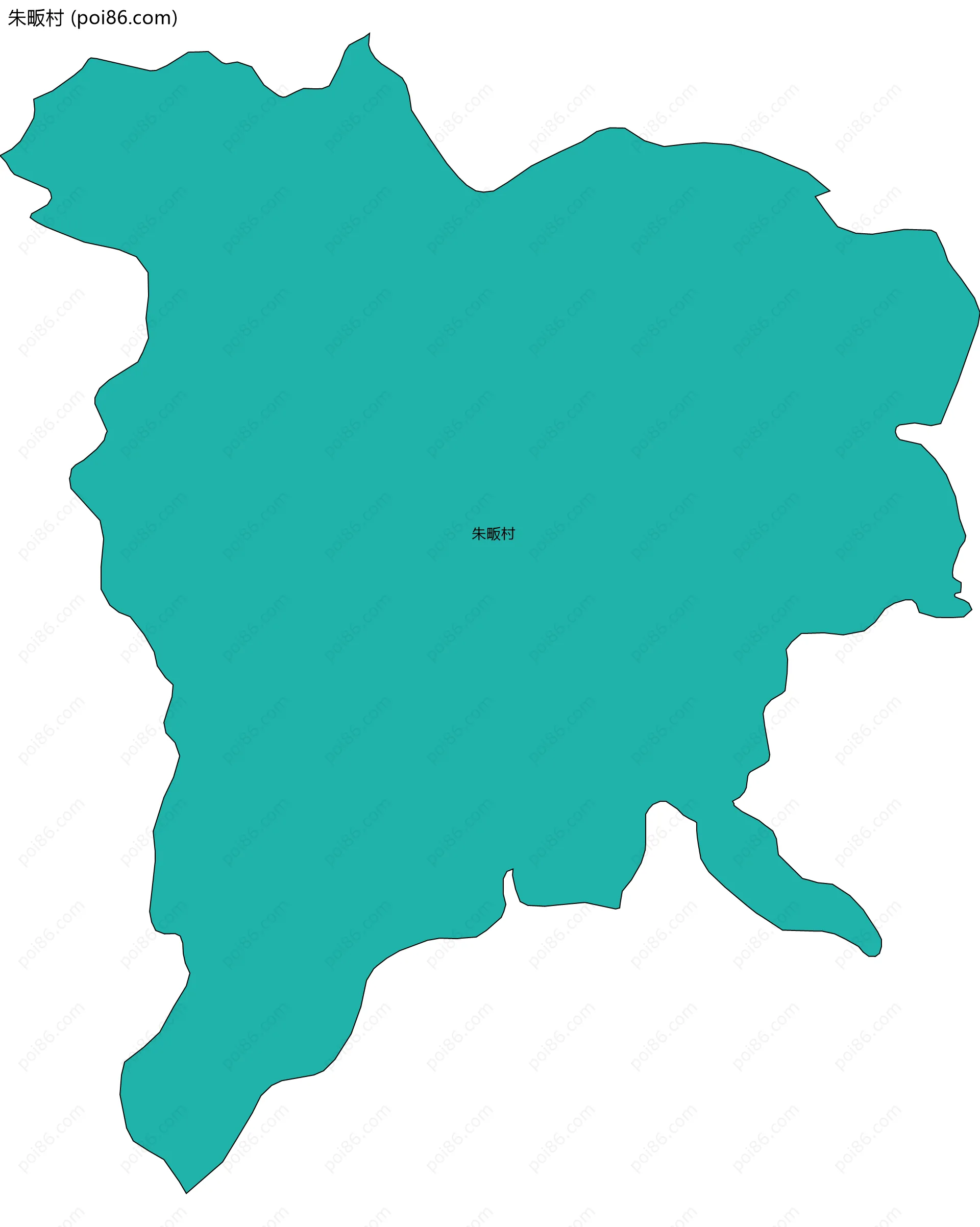 朱畈村边界地图