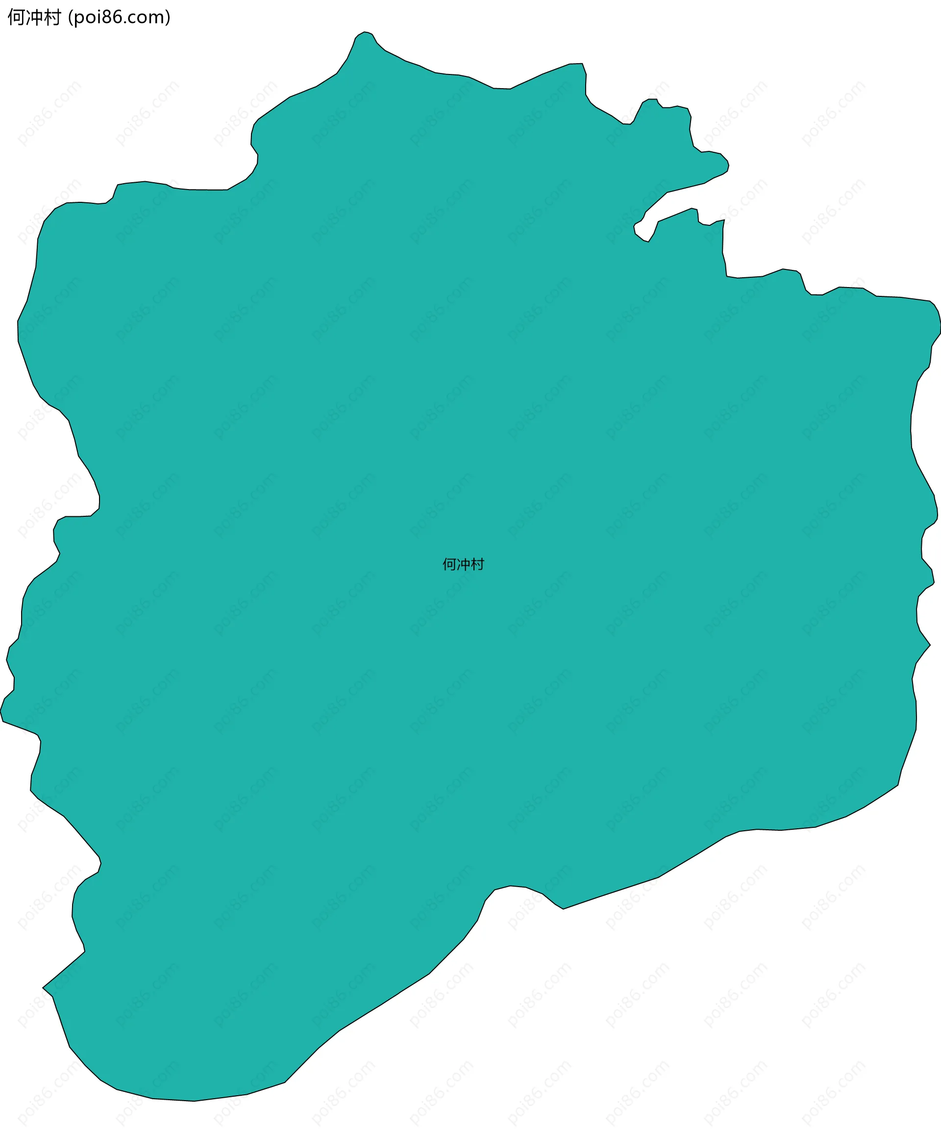 何冲村边界地图