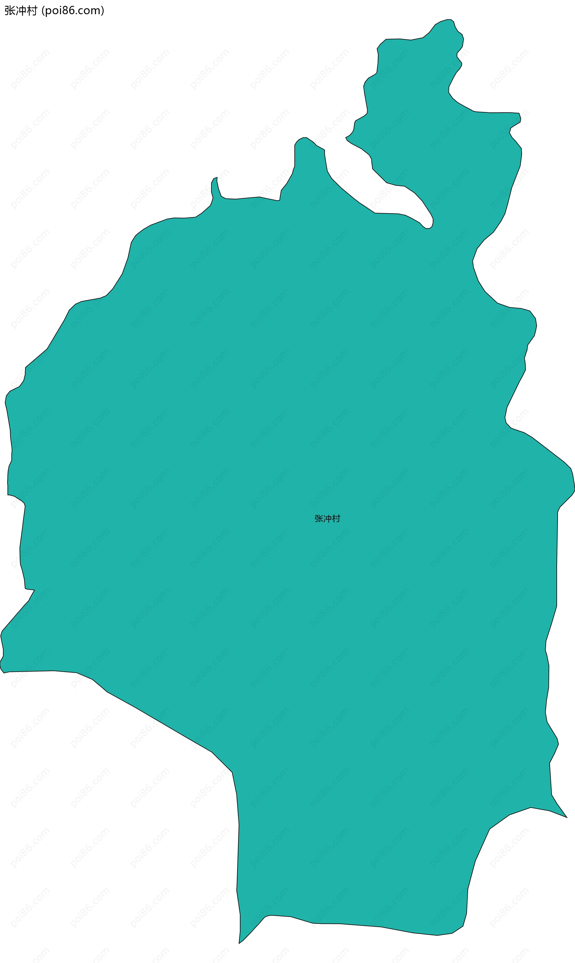 张冲村边界地图