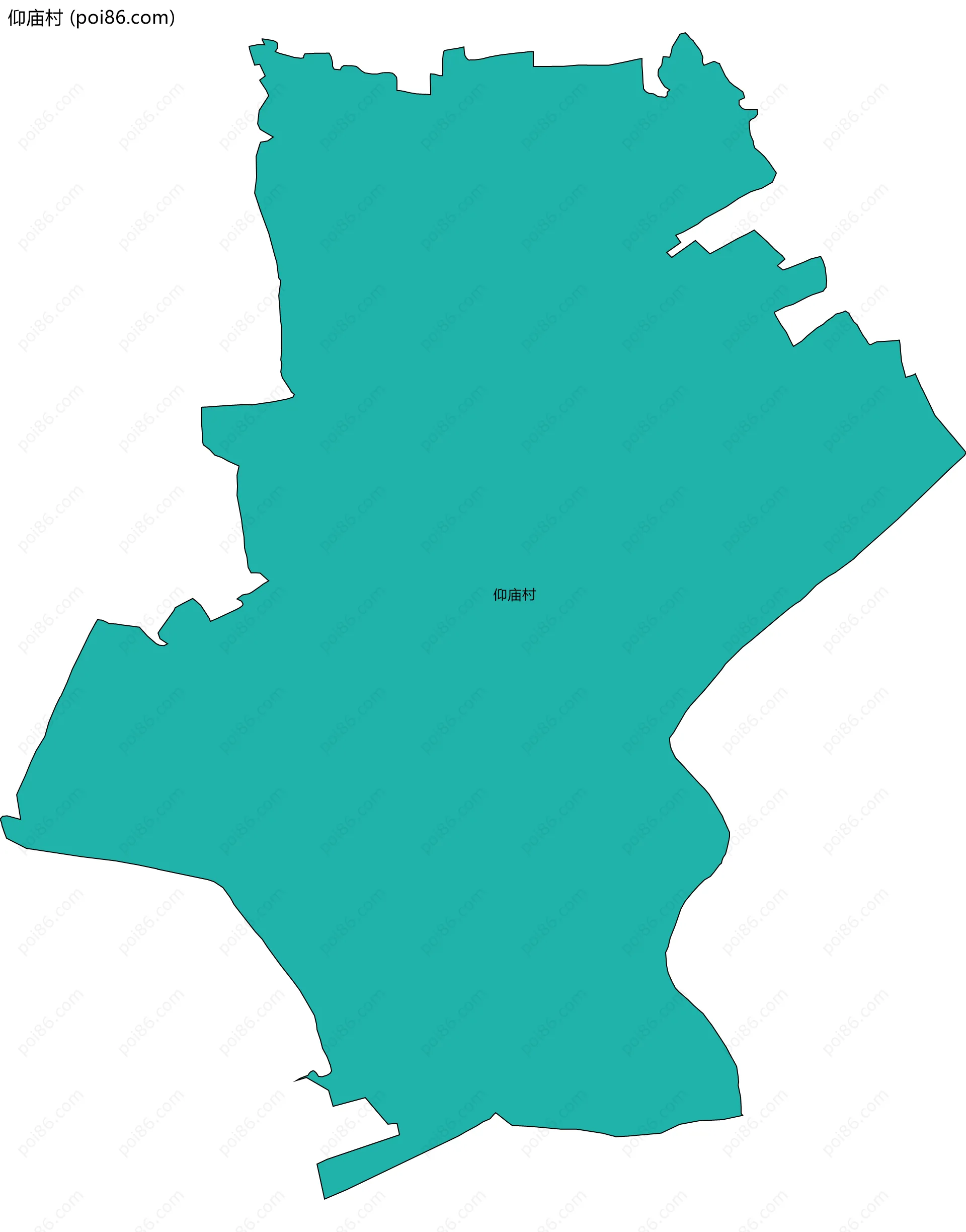 仰庙村边界地图