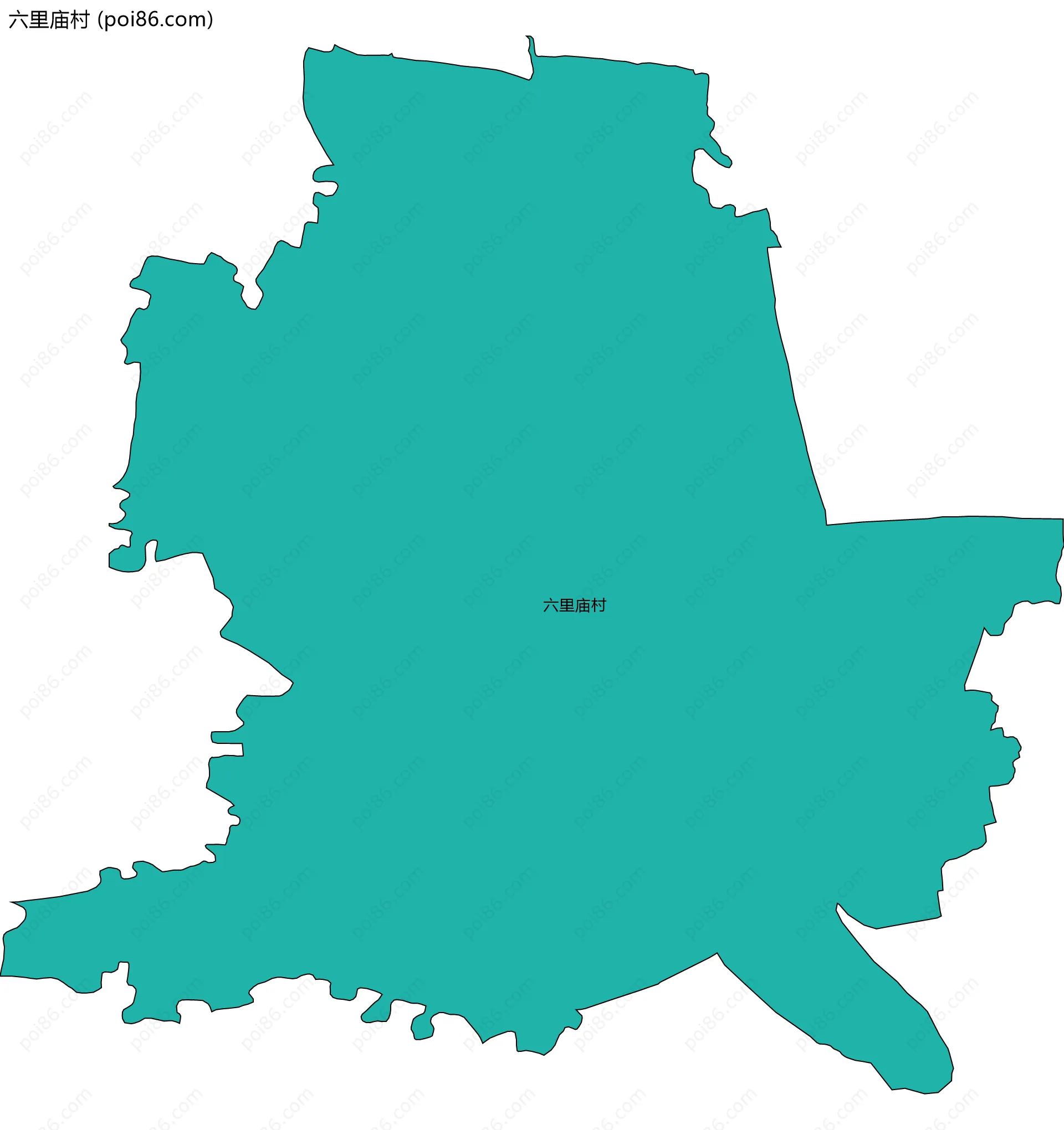 六里庙村边界地图