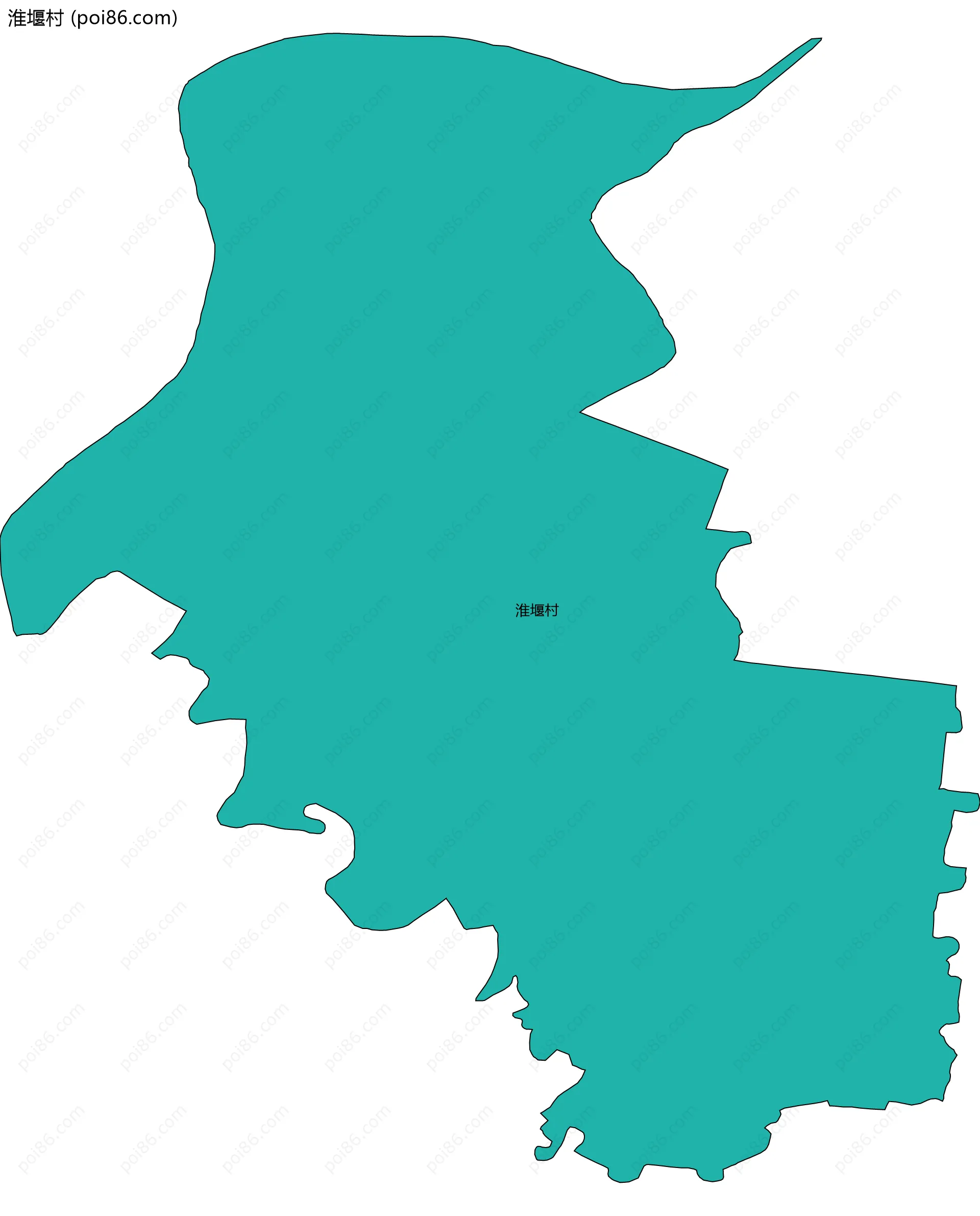 淮堰村边界地图