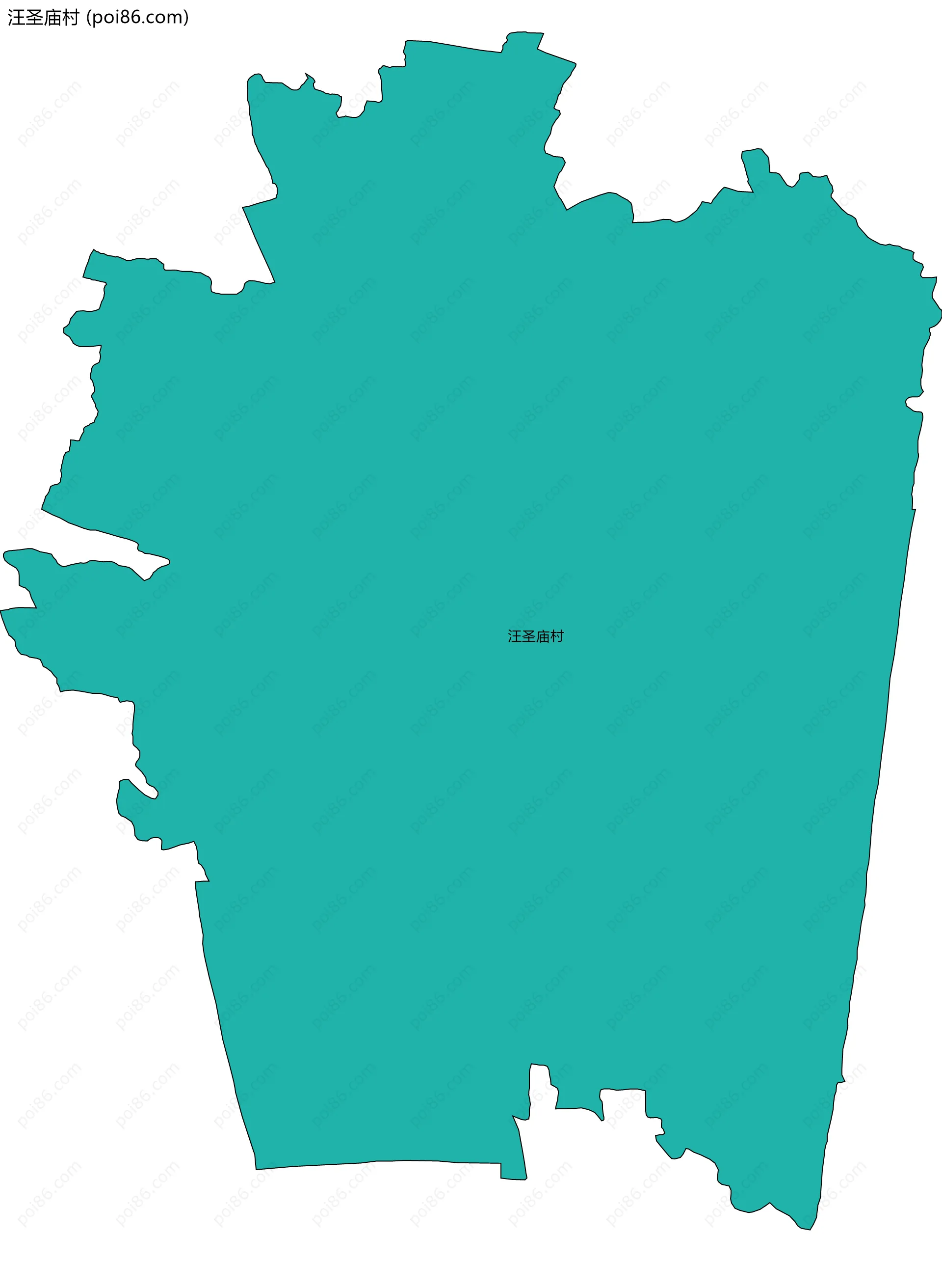 汪圣庙村边界地图
