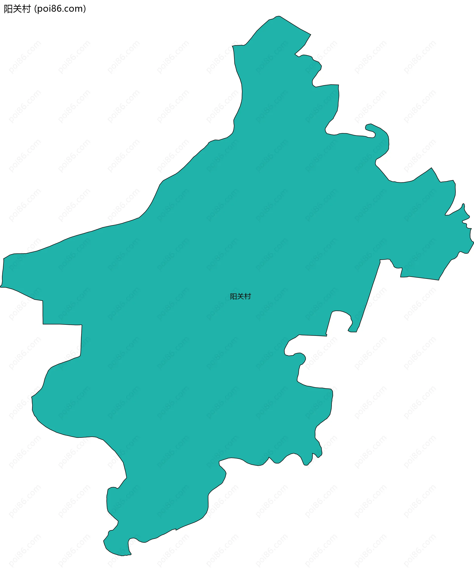 阳关村边界地图