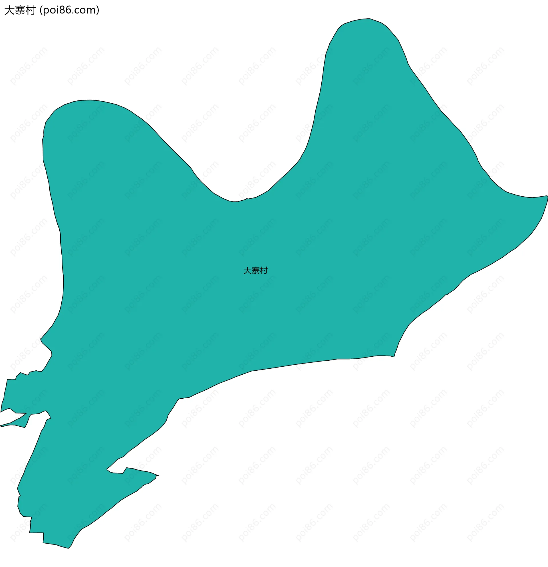 大寨村边界地图