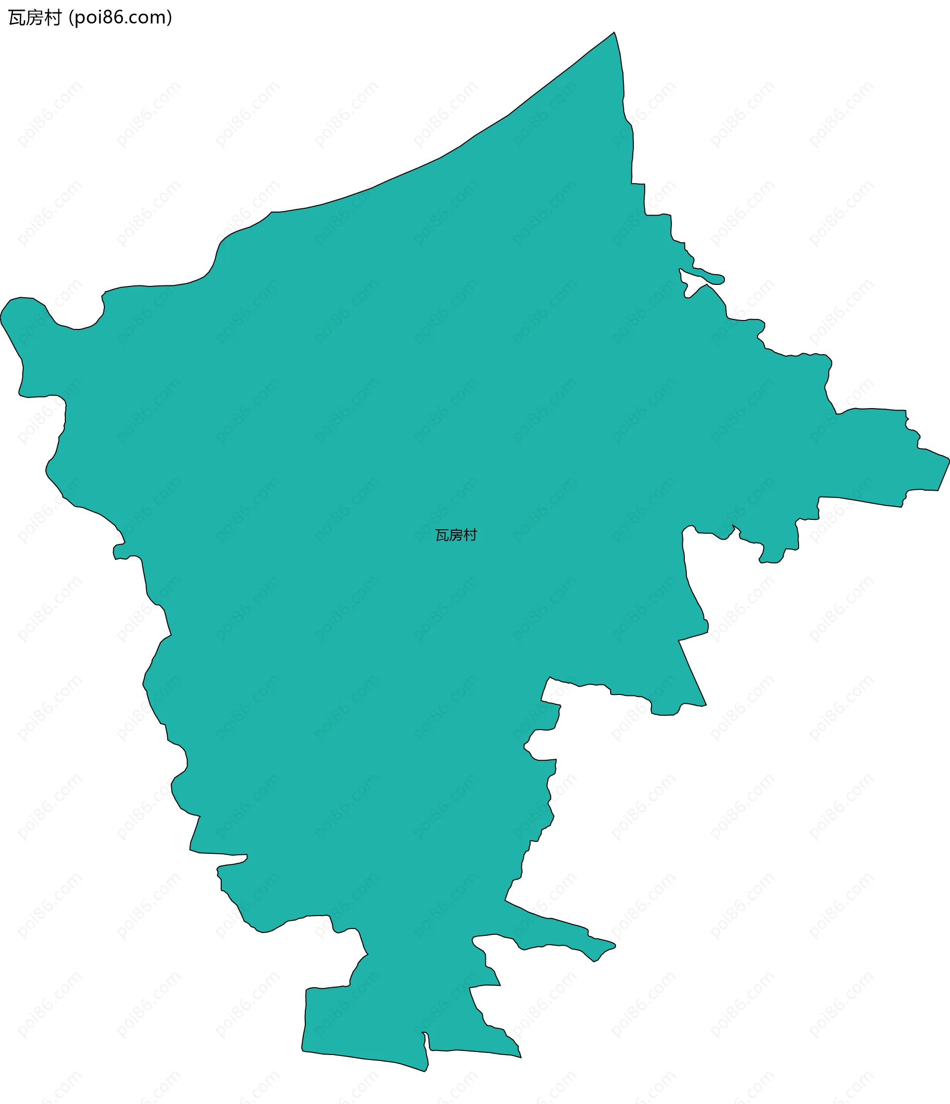 瓦房村边界地图