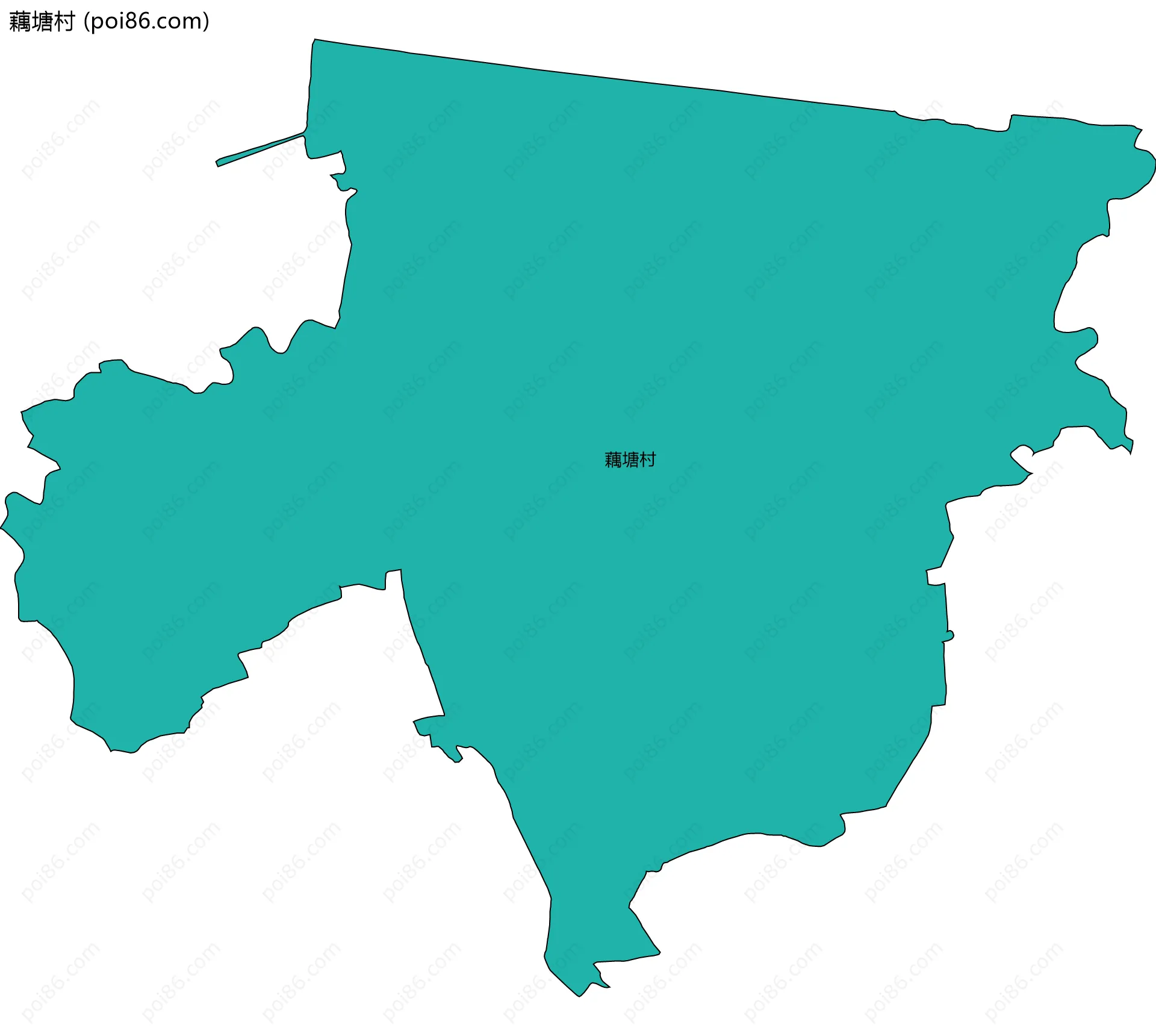 藕塘村边界地图