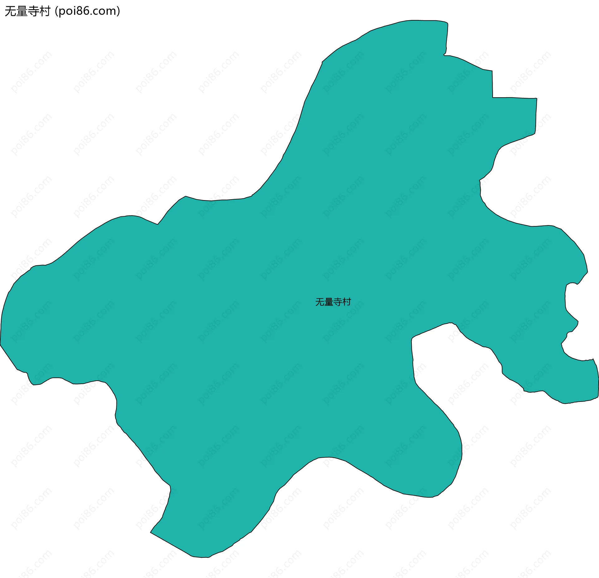 无量寺村边界地图