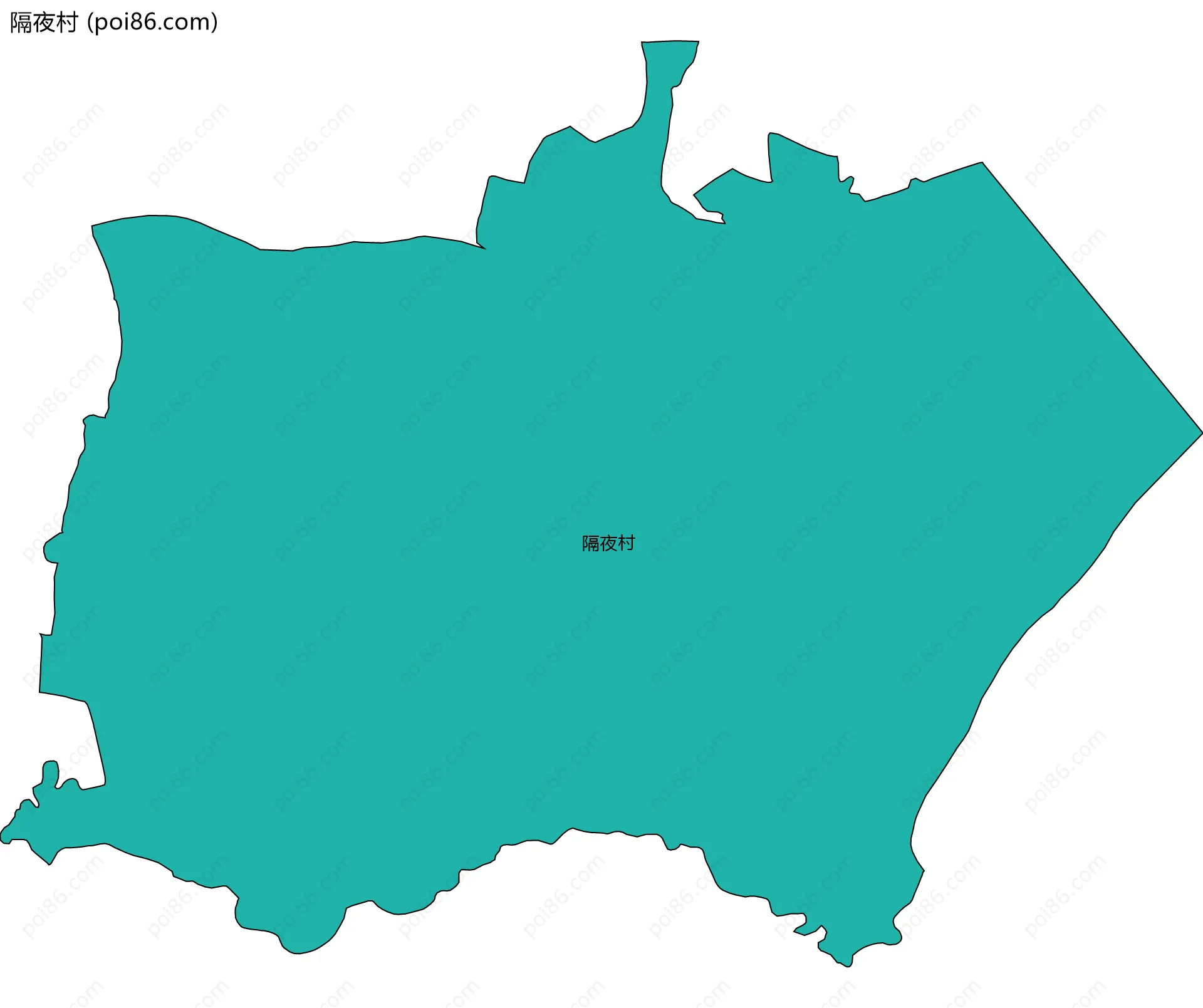 隔夜村边界地图