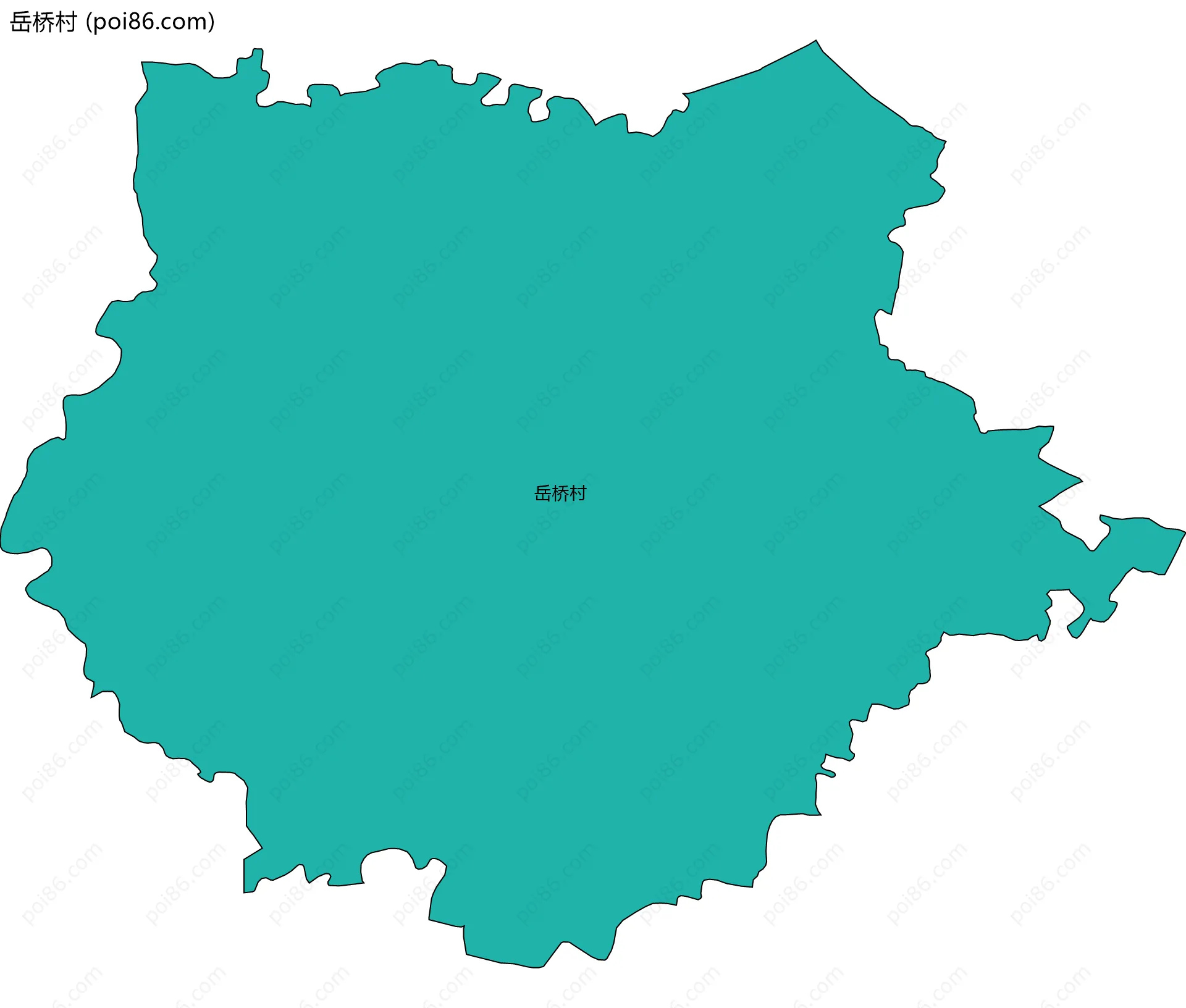 岳桥村边界地图