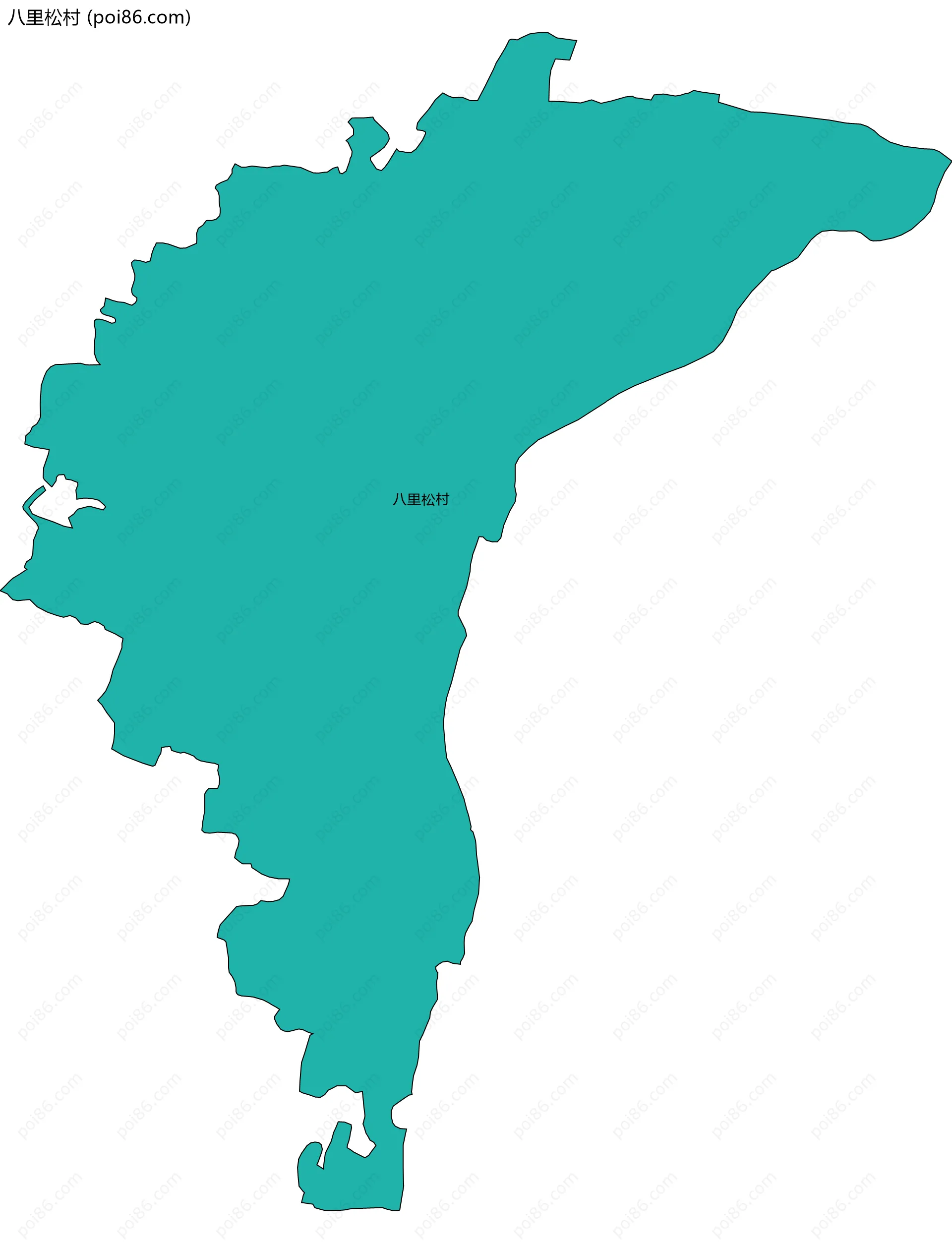 八里松村边界地图