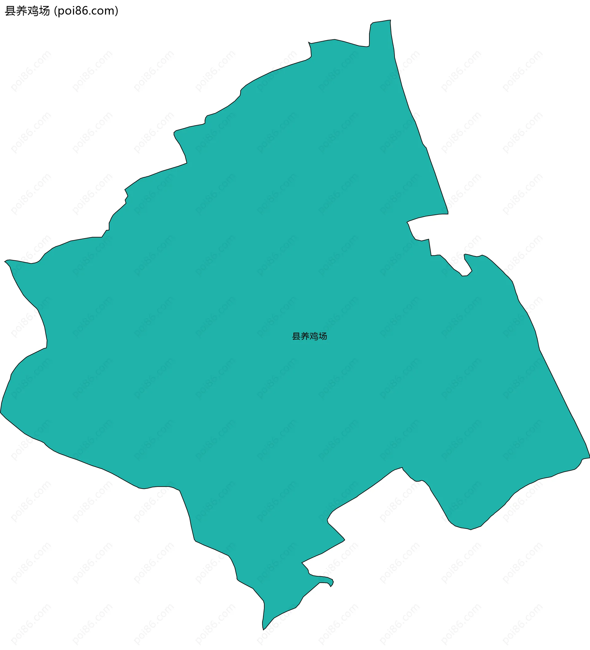 县养鸡场边界地图