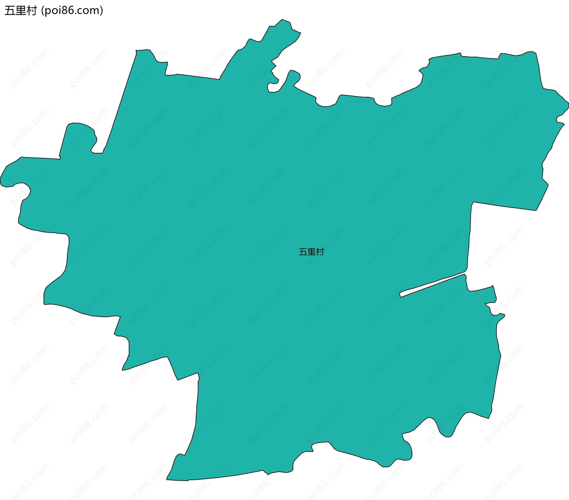 五里村边界地图