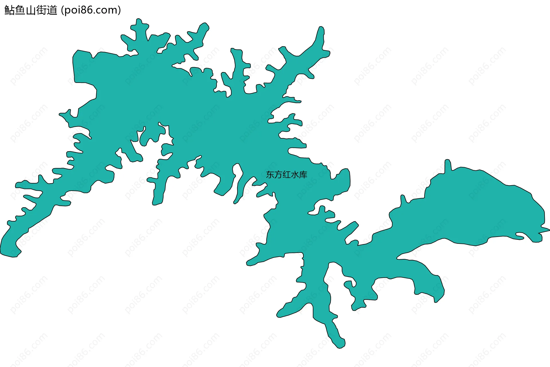 鲇鱼山街道边界地图(五级行政区划)
