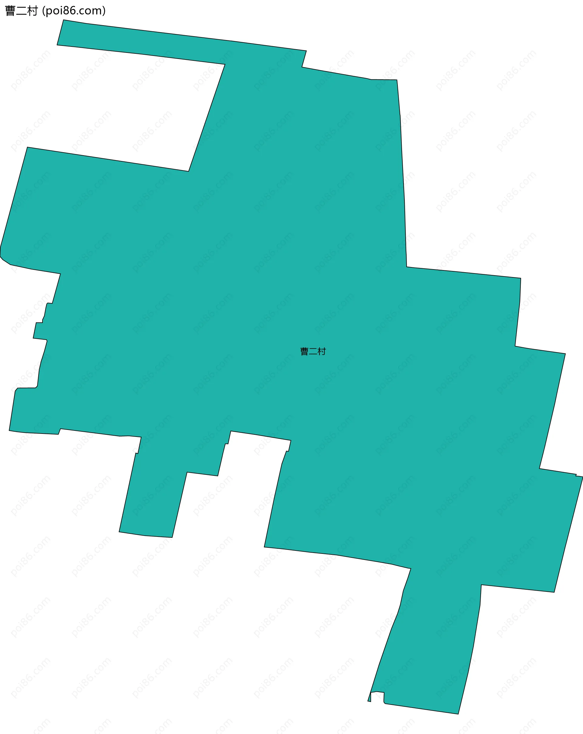 曹二村边界地图