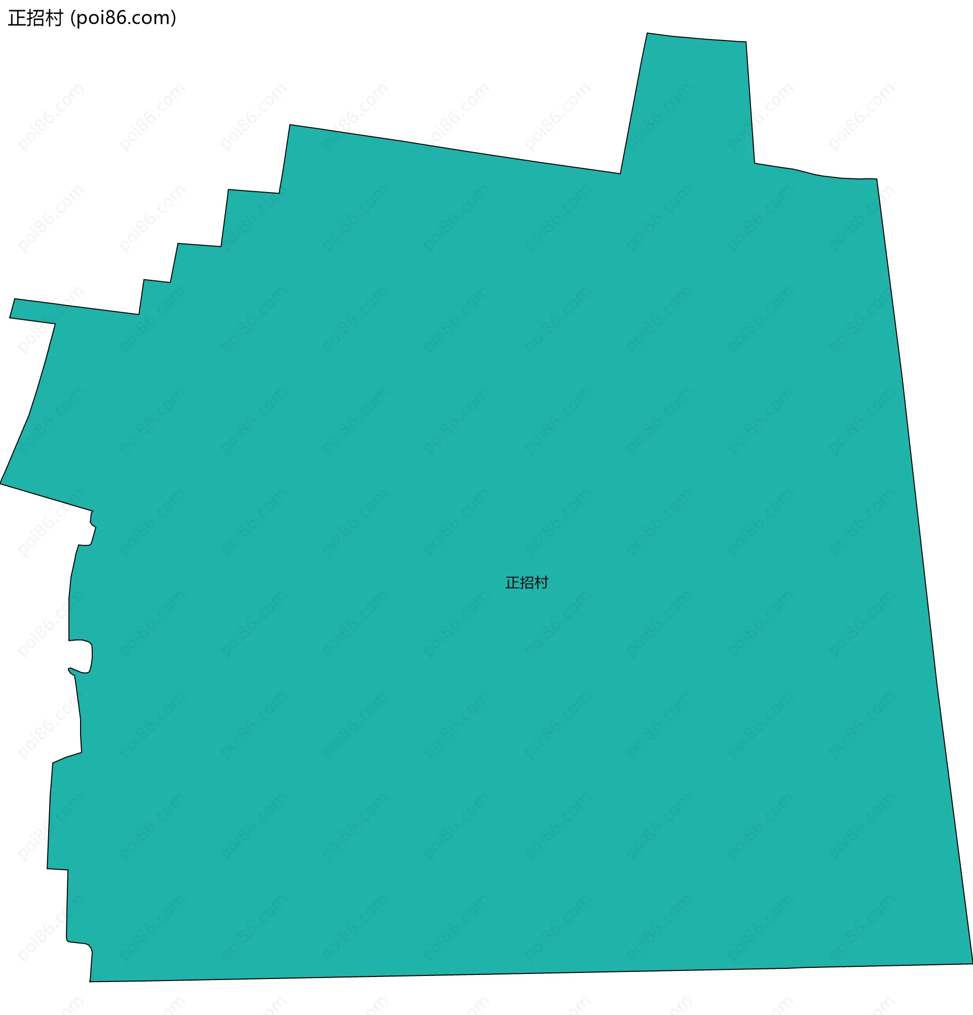 正招村边界地图
