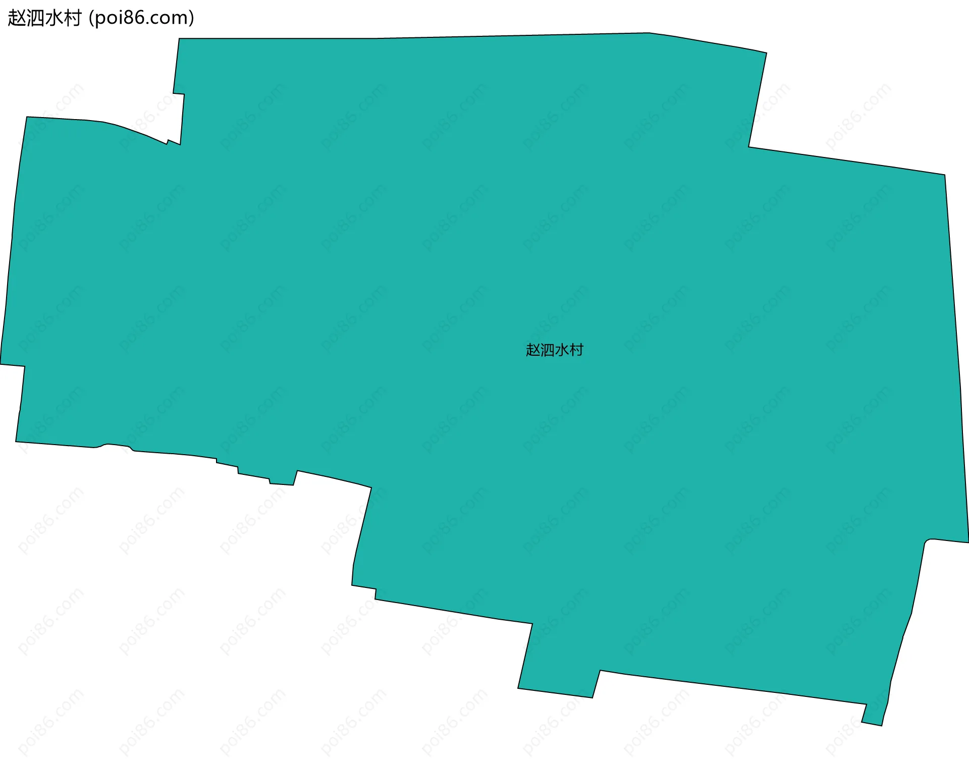 赵泗水村边界地图