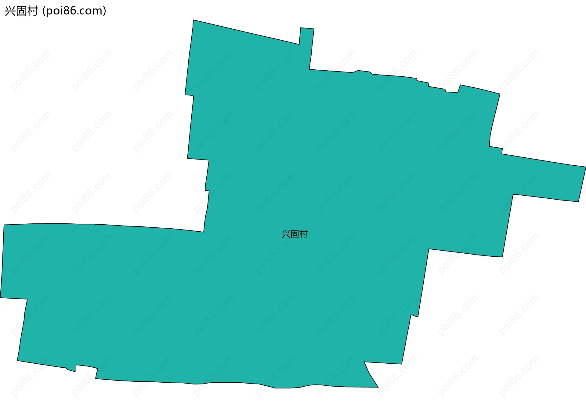 兴固村边界地图