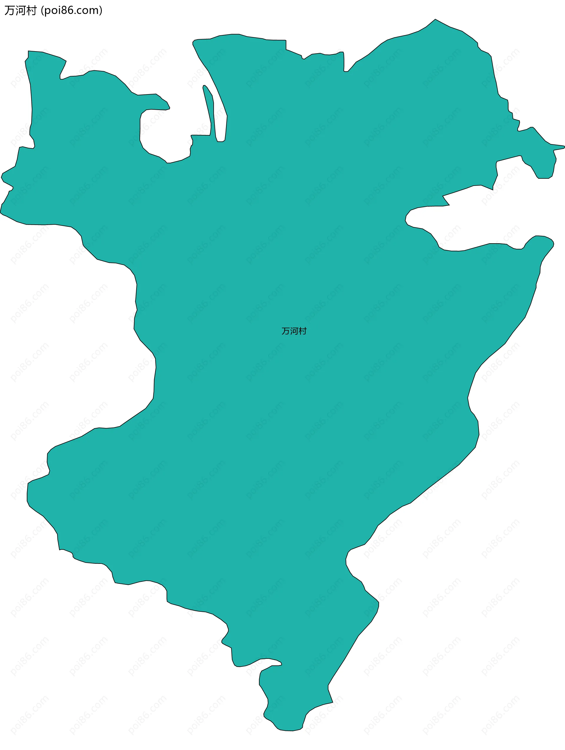 万河村边界地图