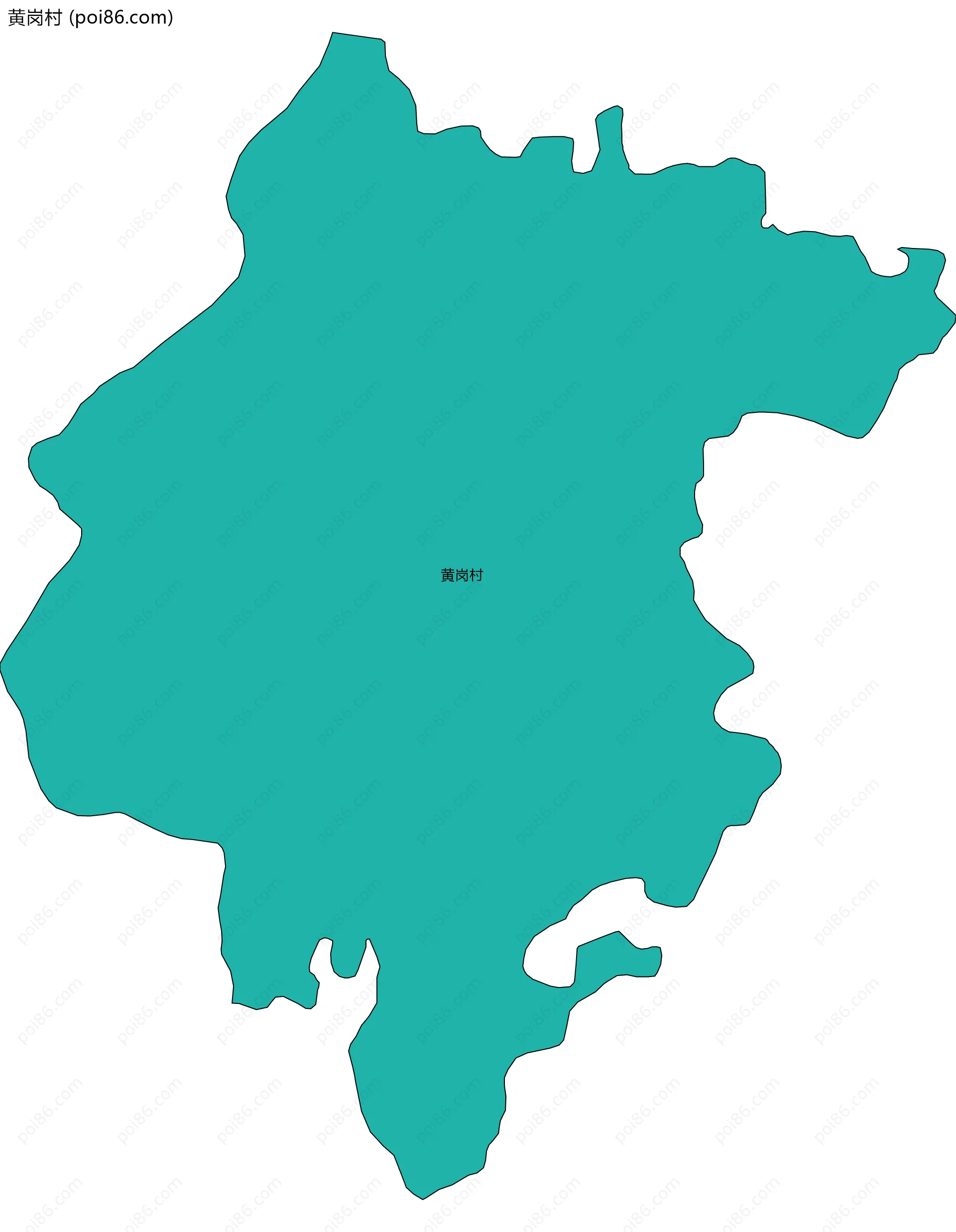 黄岗村边界地图