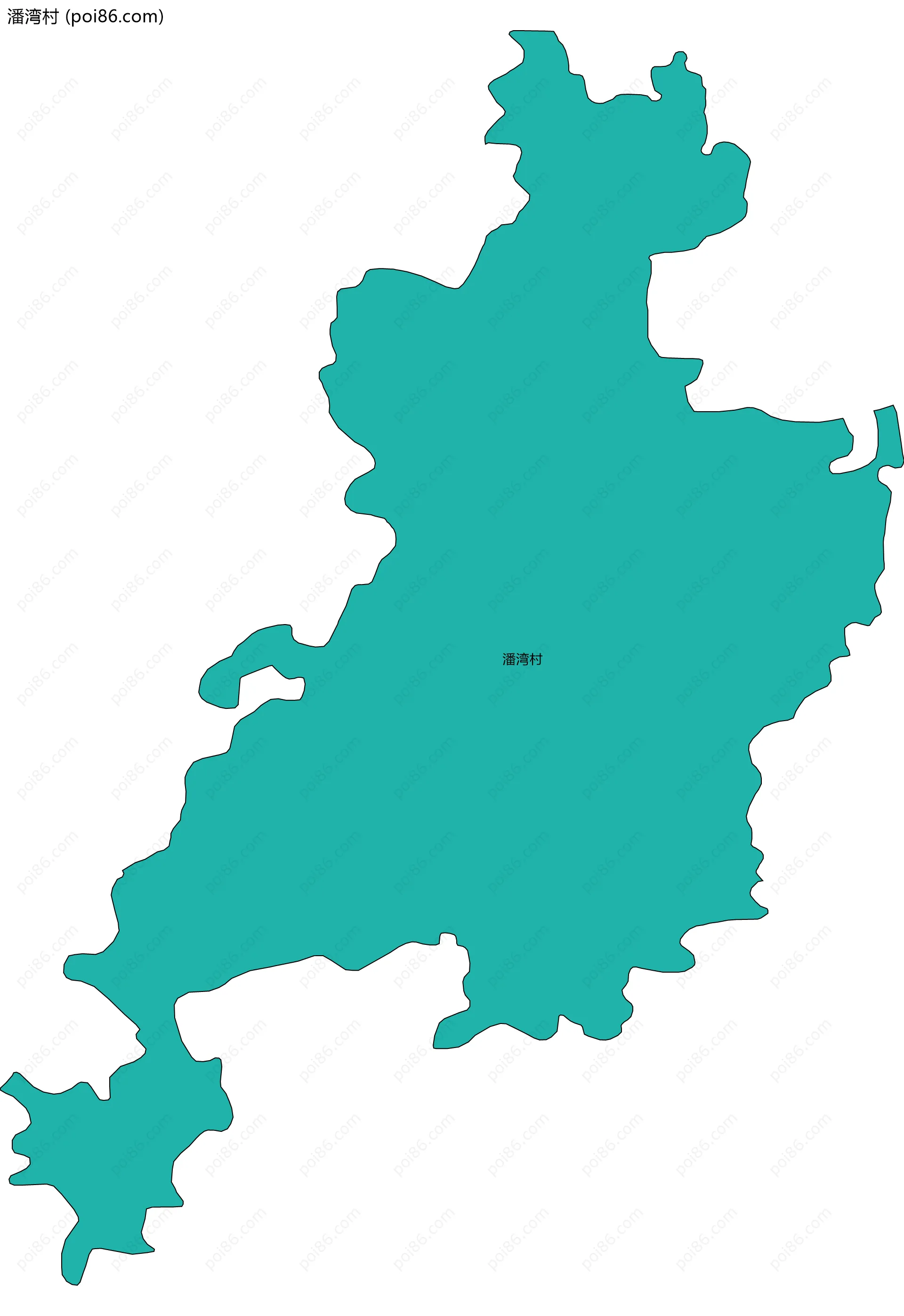 潘湾村边界地图