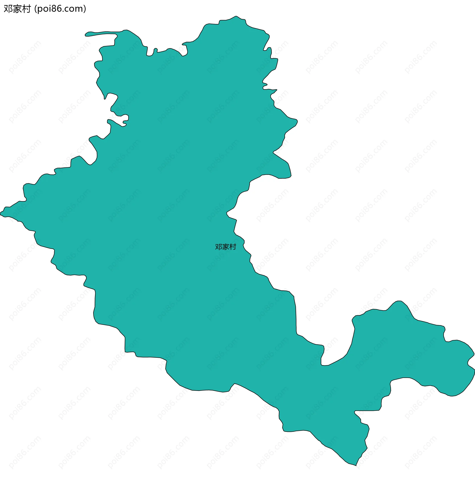 邓家村边界地图