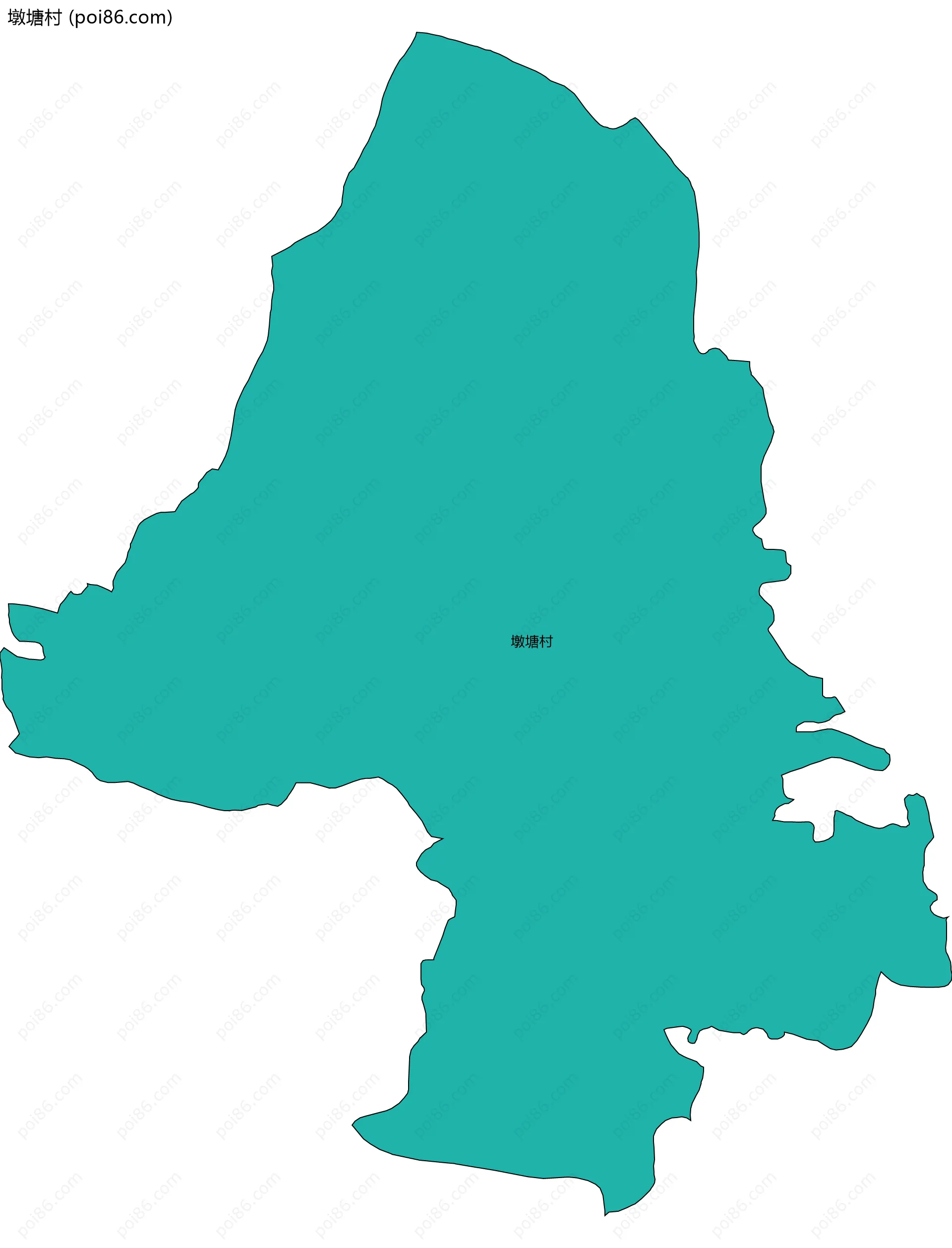 墩塘村边界地图